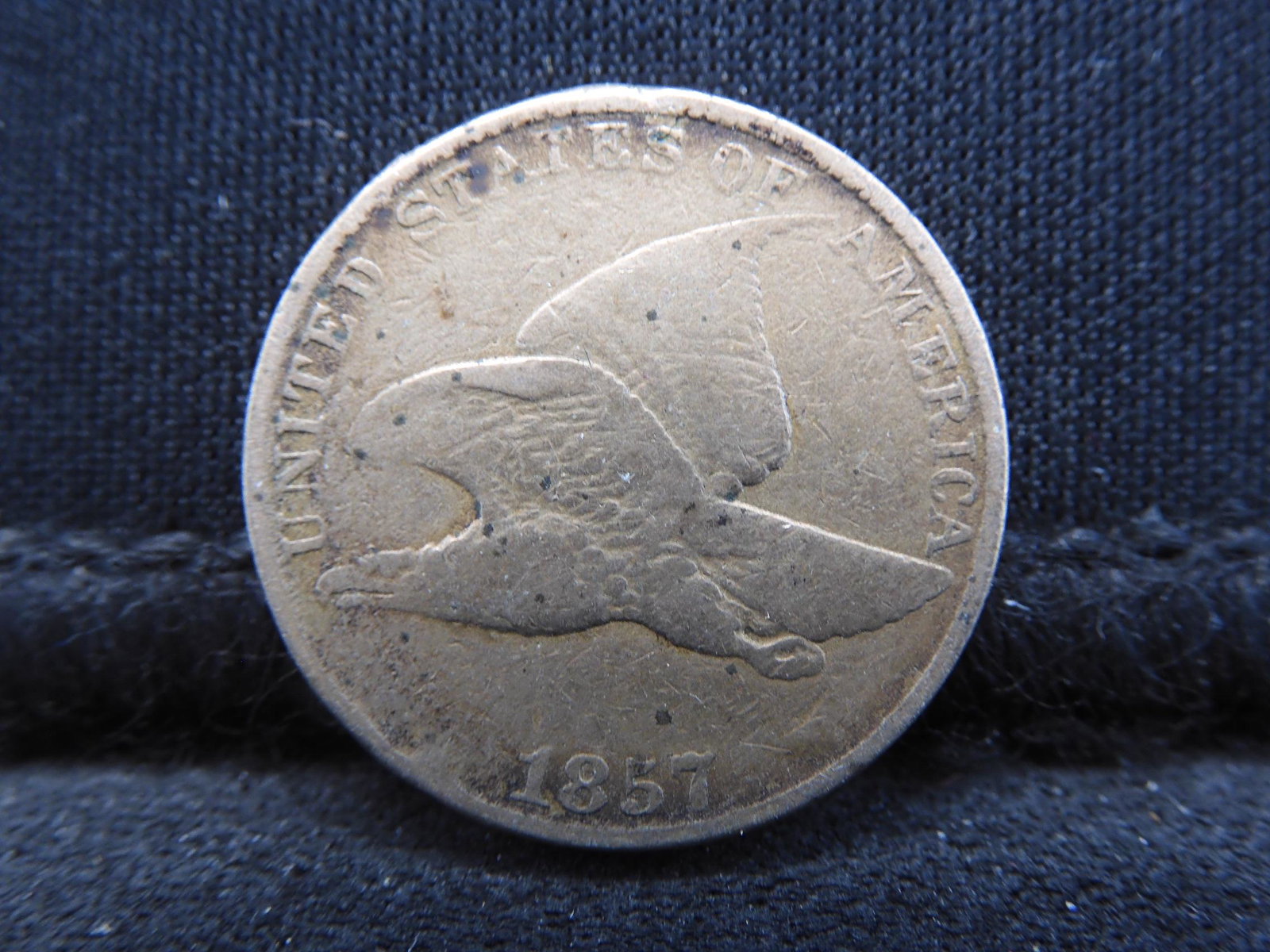 1857 Flying Eagle Cent - Fine/VF Condition (1 of 2)