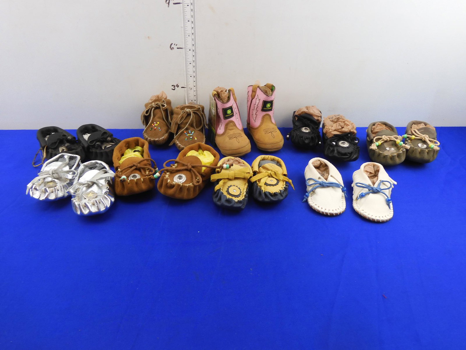 Lot of Children's Boots and Moccasins: Lot of Children's Boots and Moccasins