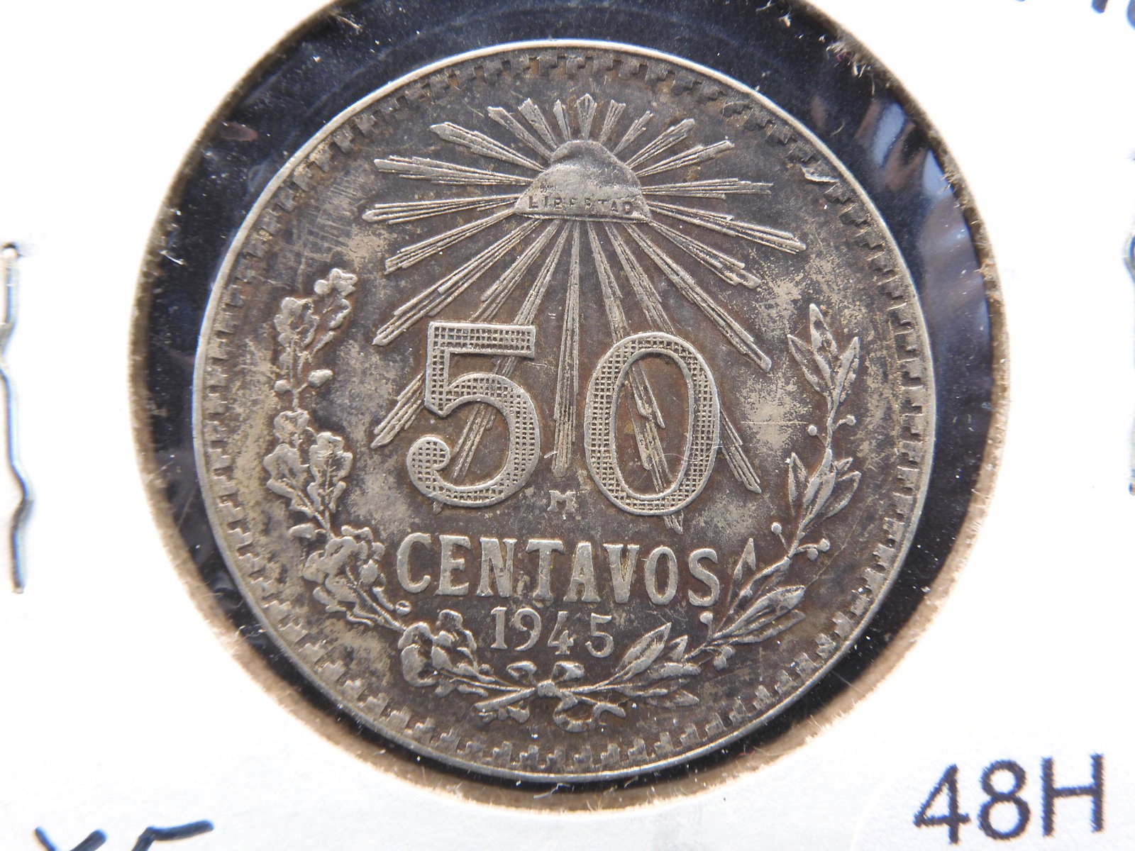 1945 50 Centavos From Mexico 72% Silver (1 of 3)