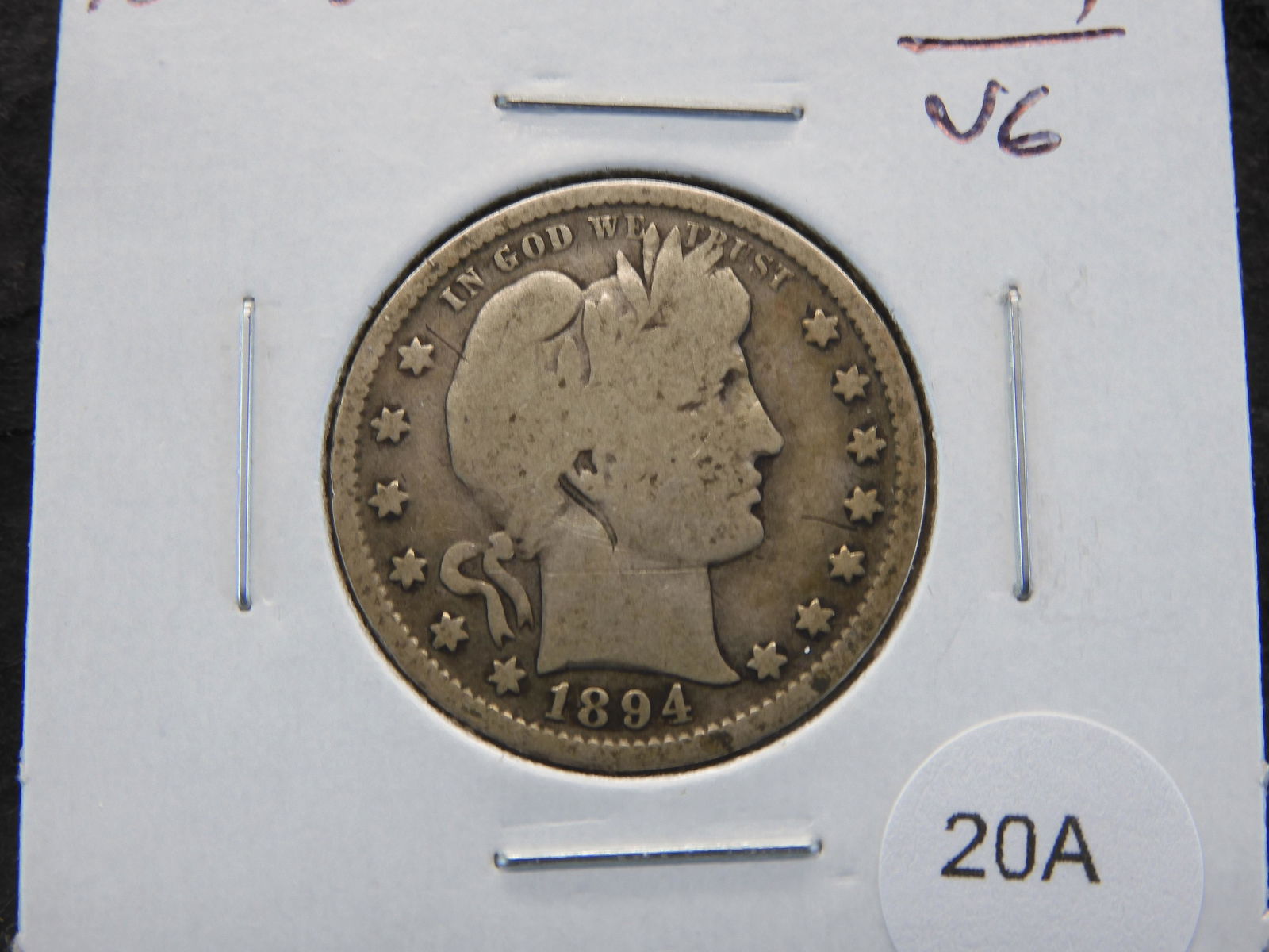 1894-S Barber 25c.  VG. (1 of 3)