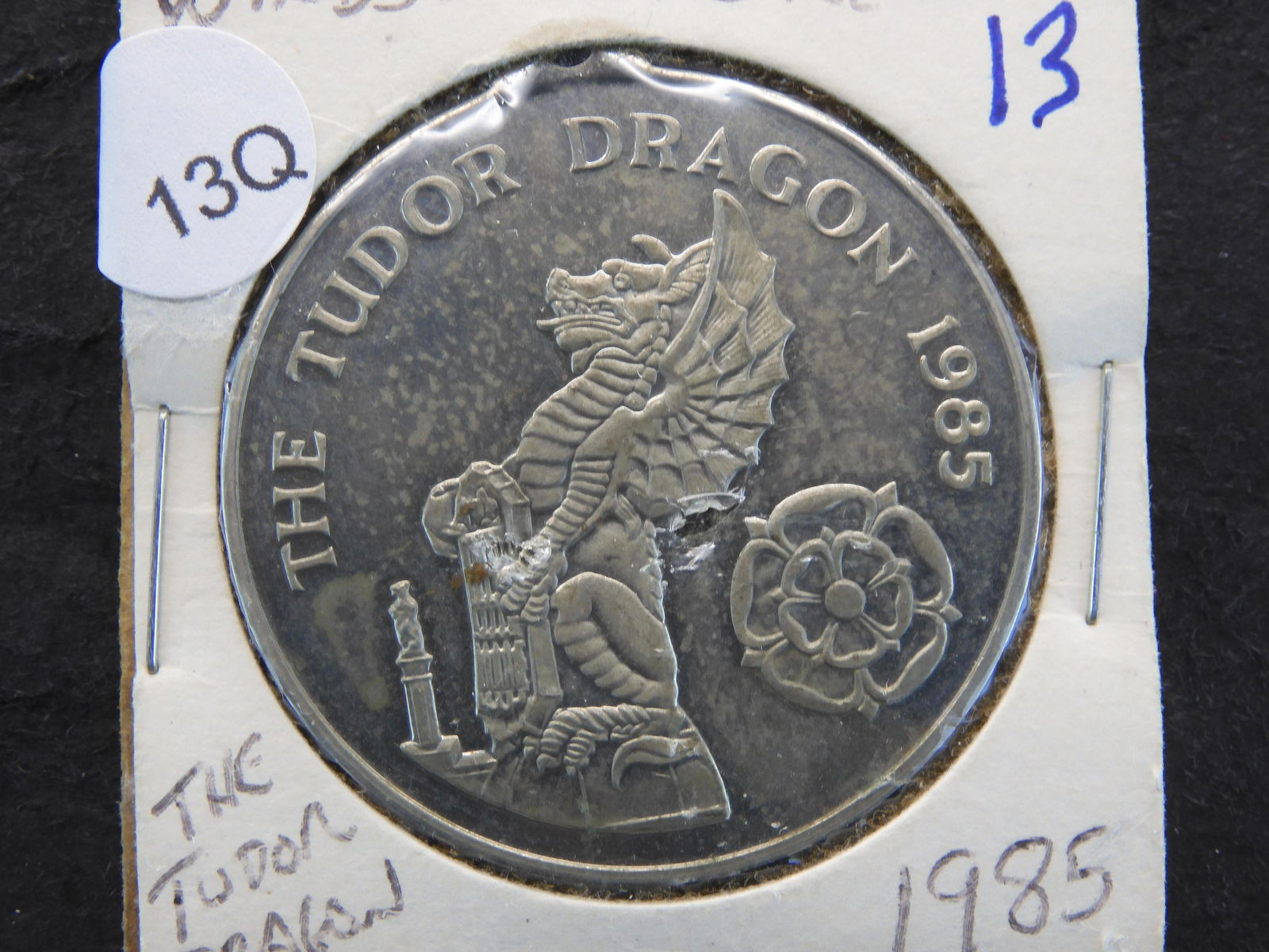 1985 The Tudor Dragon Windsor Castle Medallion: 1985 The Tudor Dragon Windsor Castle Medallion