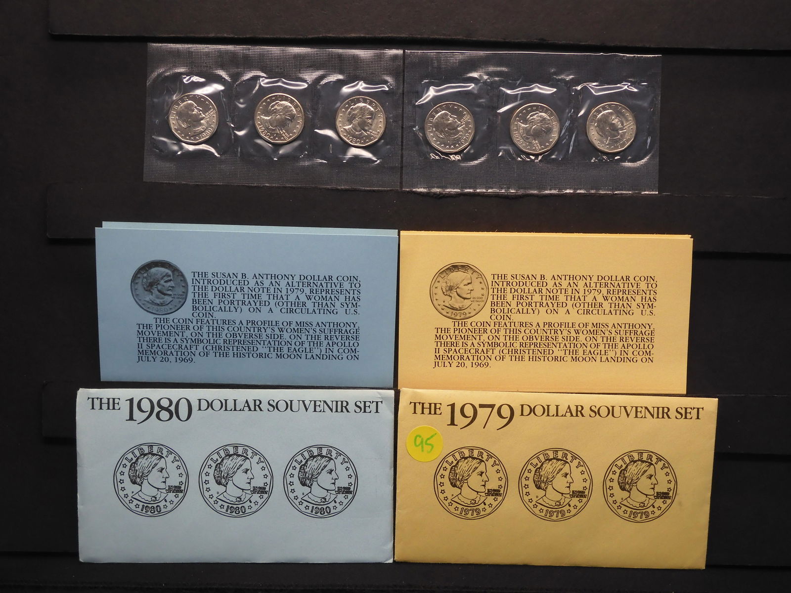 1979 P/D/S & 1980 P/D/S Susan B. Anthony Unc. Dollar (1 of 7)