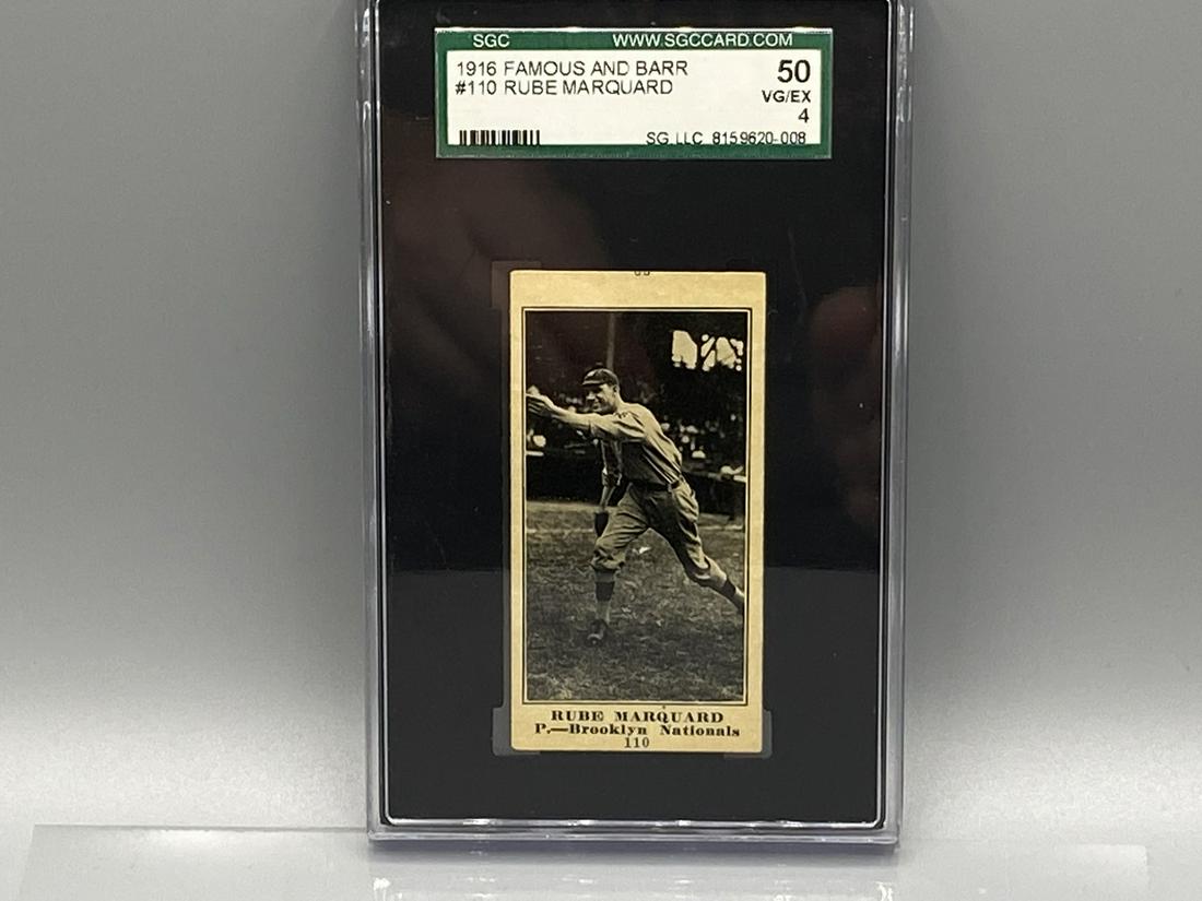 1916 Famous and Barr Rube Marquard SGC 4 HOF - Scarce (1 of 2)