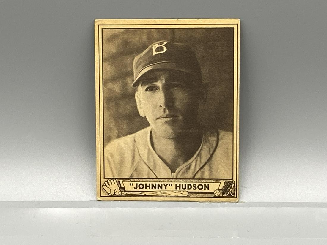 1940 Play Ball Johnny Hudson #147 - Superman Ad Back: 1940 Play Ball Johnny Hudson #147 - Superman Ad Back Variation