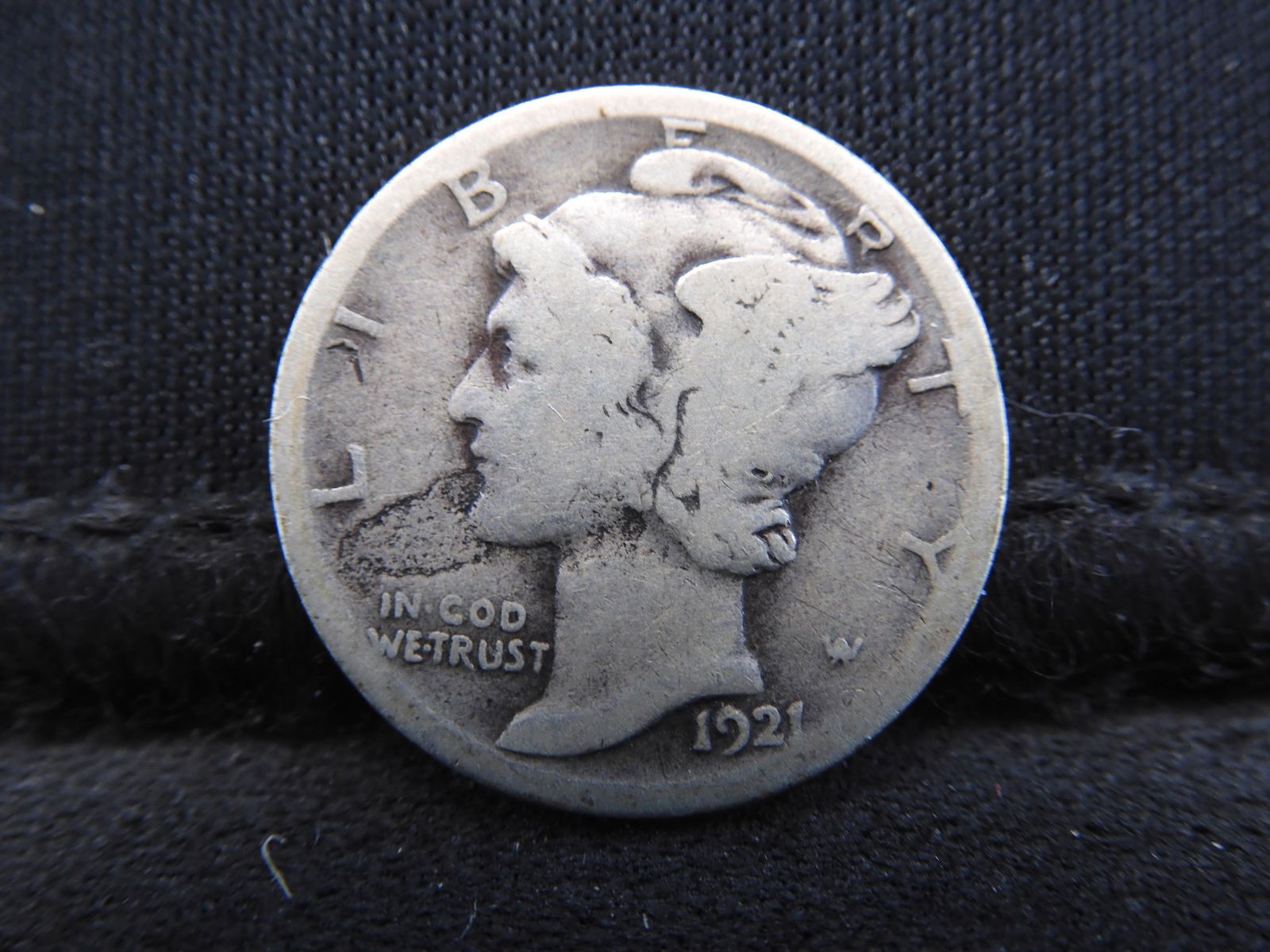 1921-D Mercury Silver Dime - Key Date! (1 of 2)