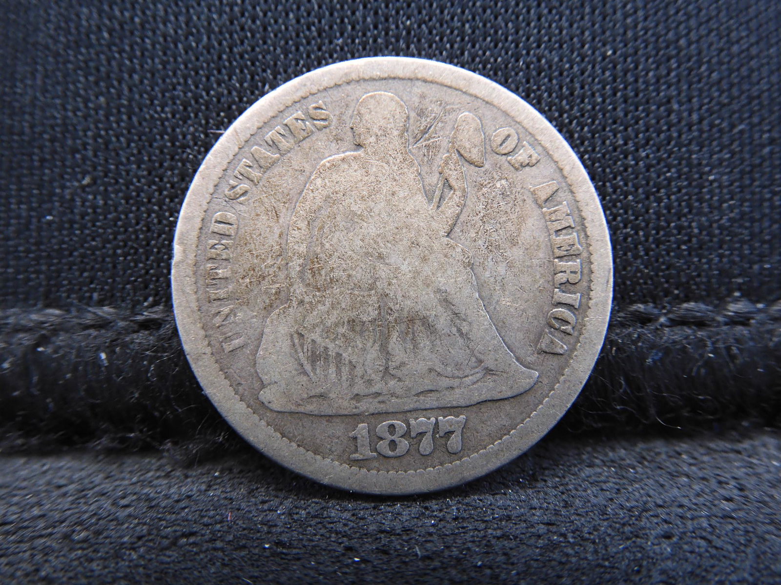 1877-CC Seated Liberty Silver Dime - Key Date! (1 of 2)