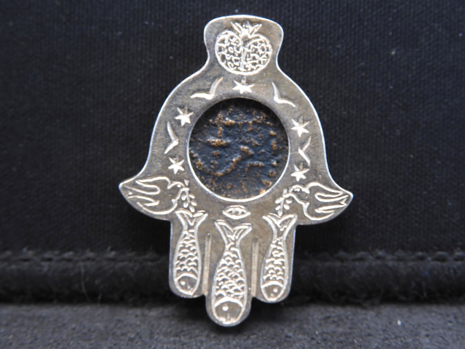 Pendant - Sterling Silver "Fishes" Theme w/ Ancient (1 of 4)