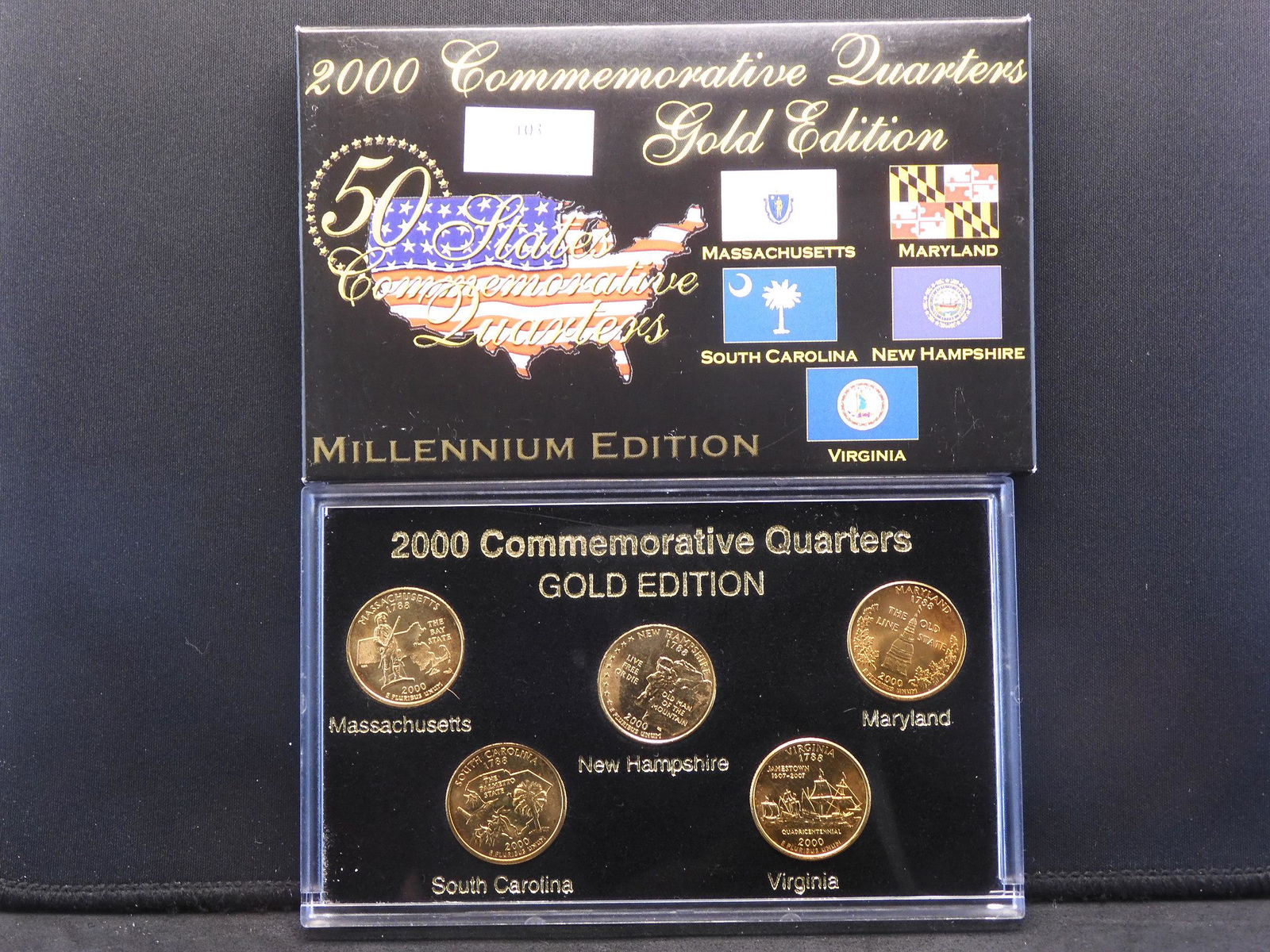 2000 U.S. Statehood 5 Quarter Set - BU Condition - Gold (1 of 3)