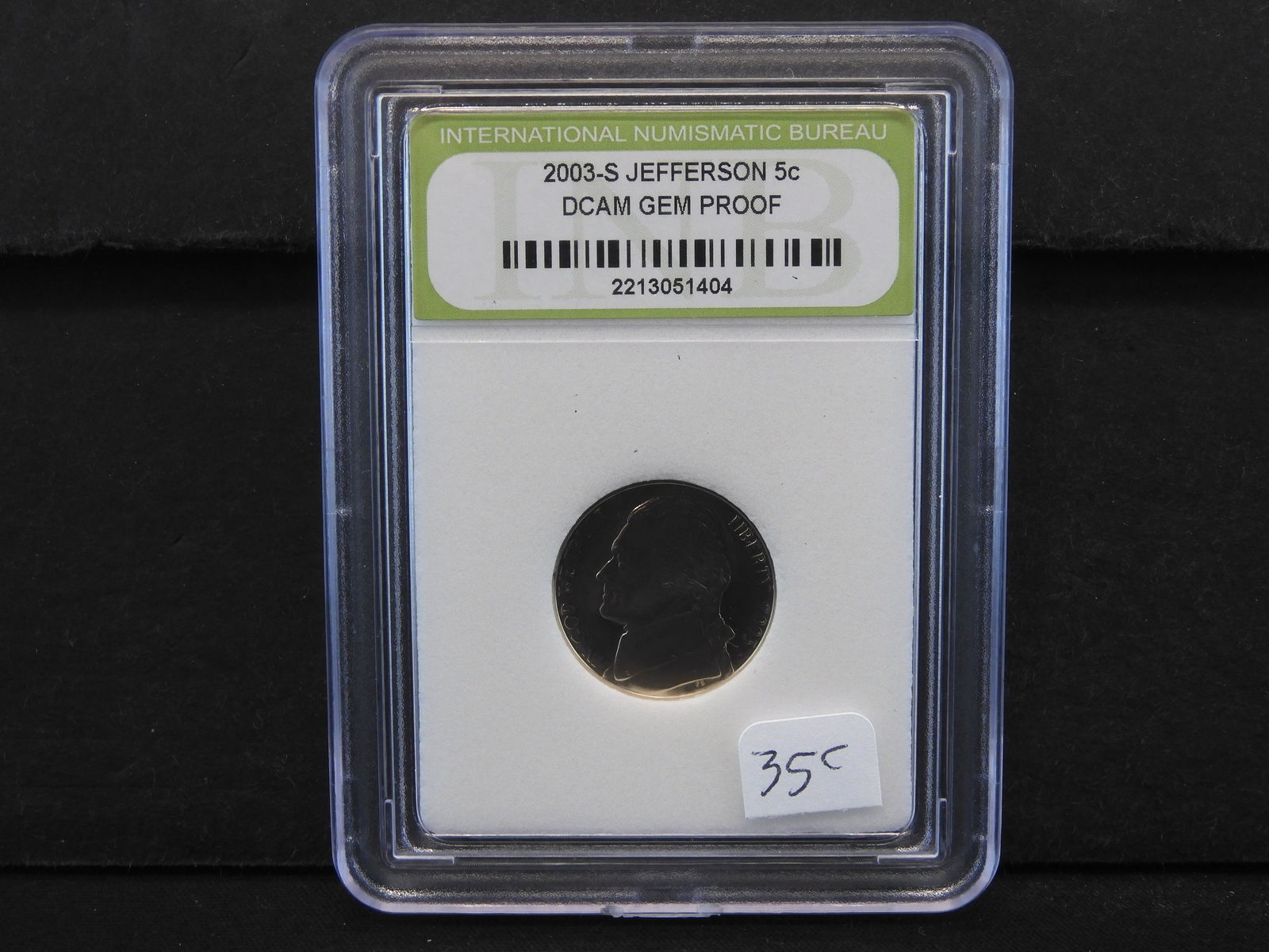2003-S (DCAM GEM PROOF) JEFFERSON 5C, INB, HUGE MIRROR! (1 of 4)