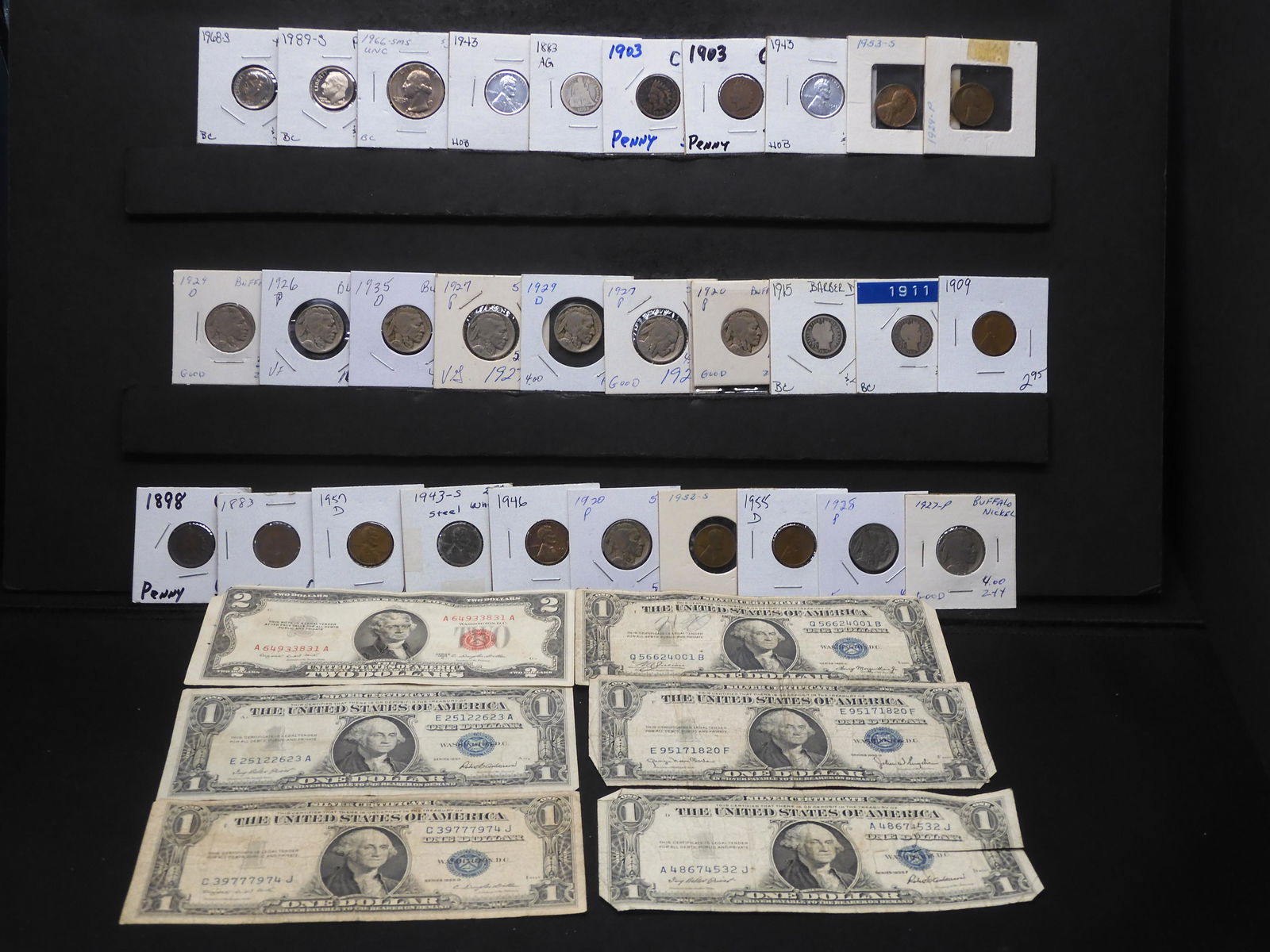 Dealer's Stock Silver Coins, Silver Certificates, Red (1 of 19)