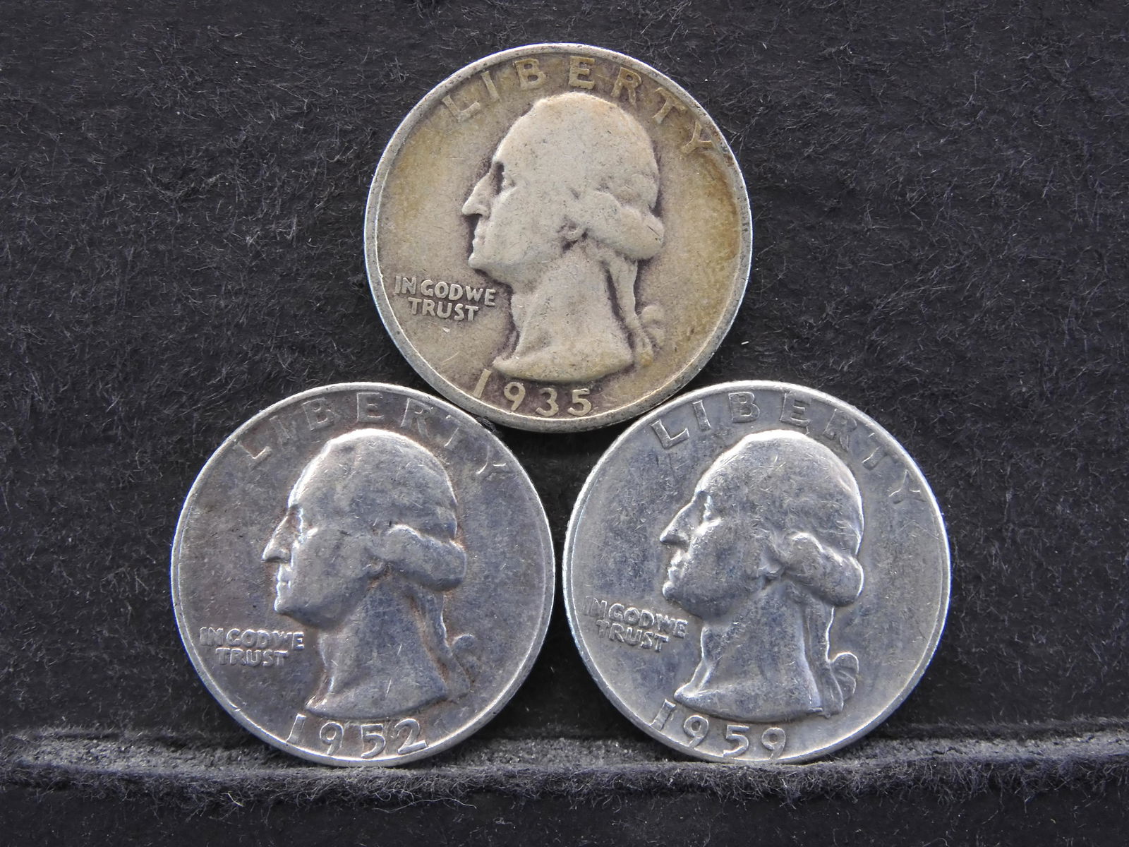 1935/1952-S/1959-D SILVER/90% WASHINGTON QUARTERS (1 of 2)