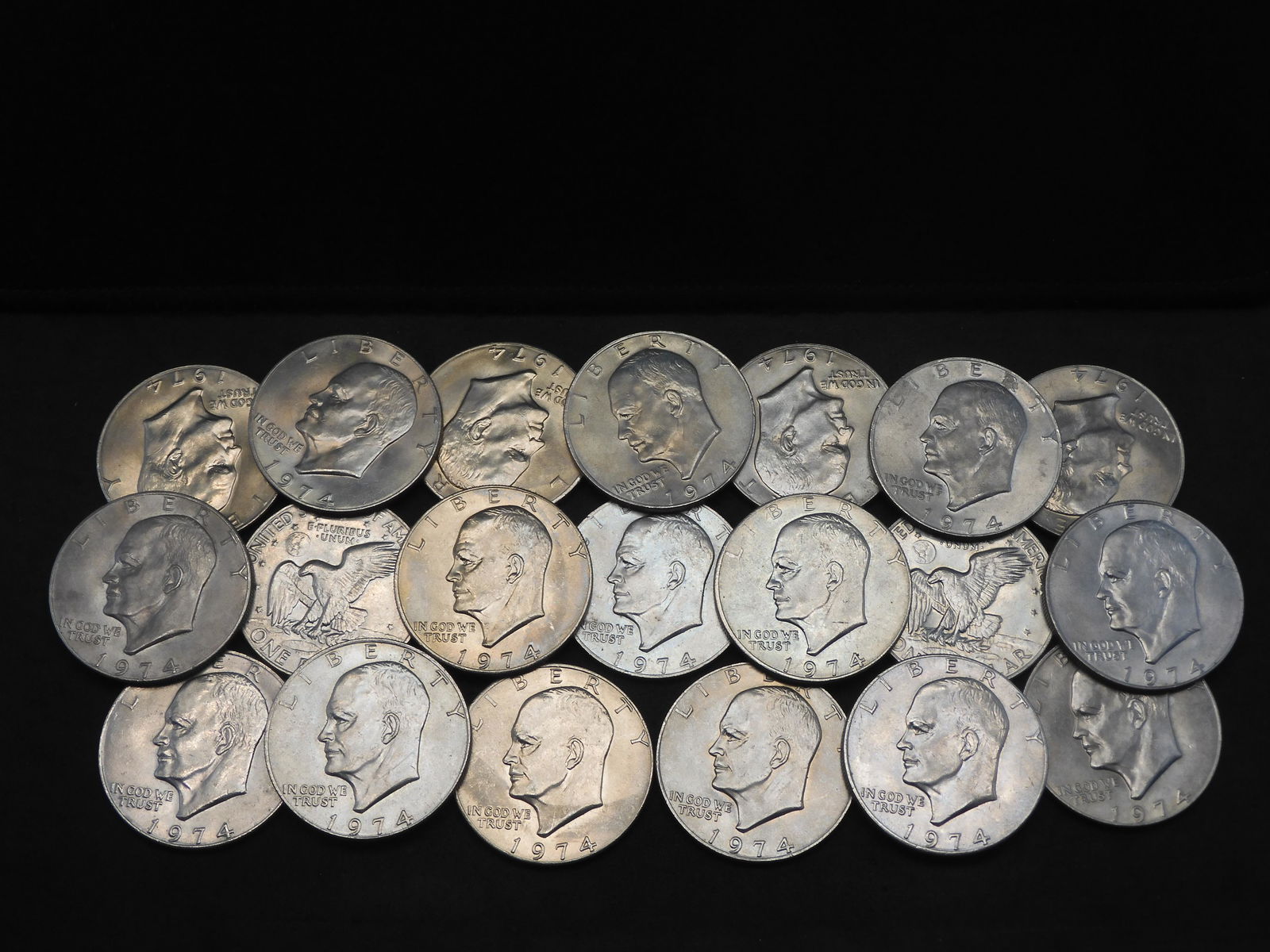 20 Clad 1974 Eisenhower Dollars (1 of 3)