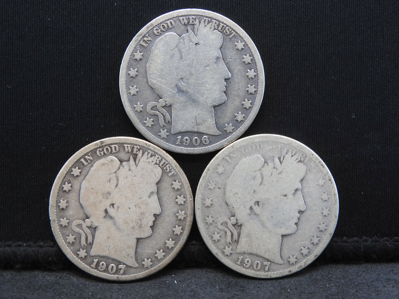1906-D &1907 P&0 U.S. Barber Half Dollars. (1 of 2)
