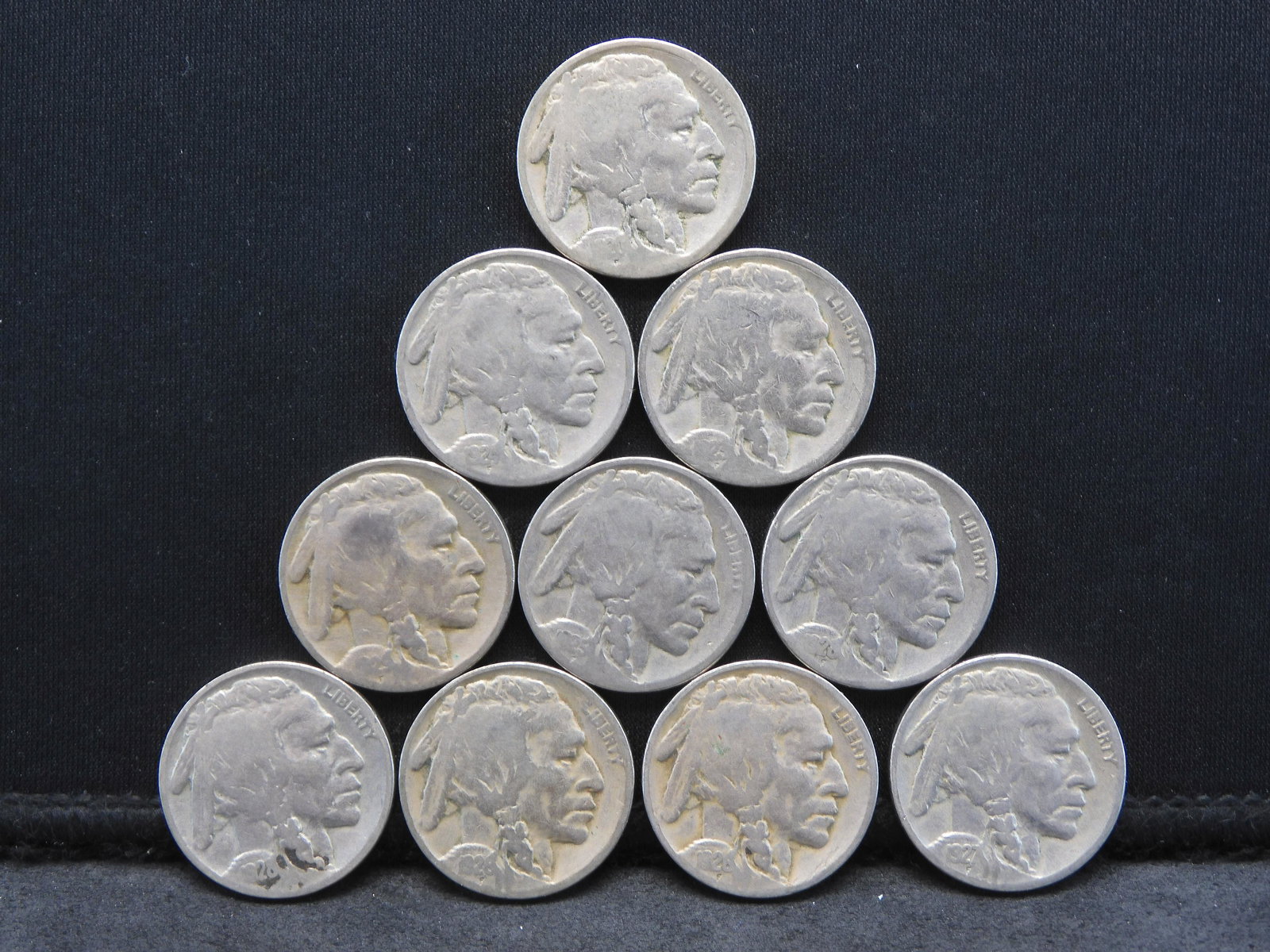 1920-1929 Buffalo Nickels (10 Coins Total) (1 of 2)