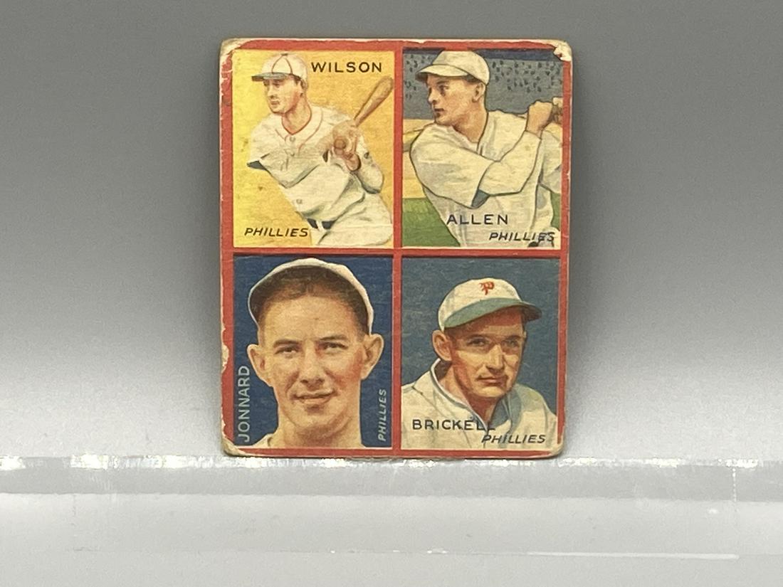 1935 Goudey 4 in 1 Wilson/Jonnard/Allen/Brickell: 1935 Goudey 4 in 1 Wilson/Jonnard/Allen/Brickell