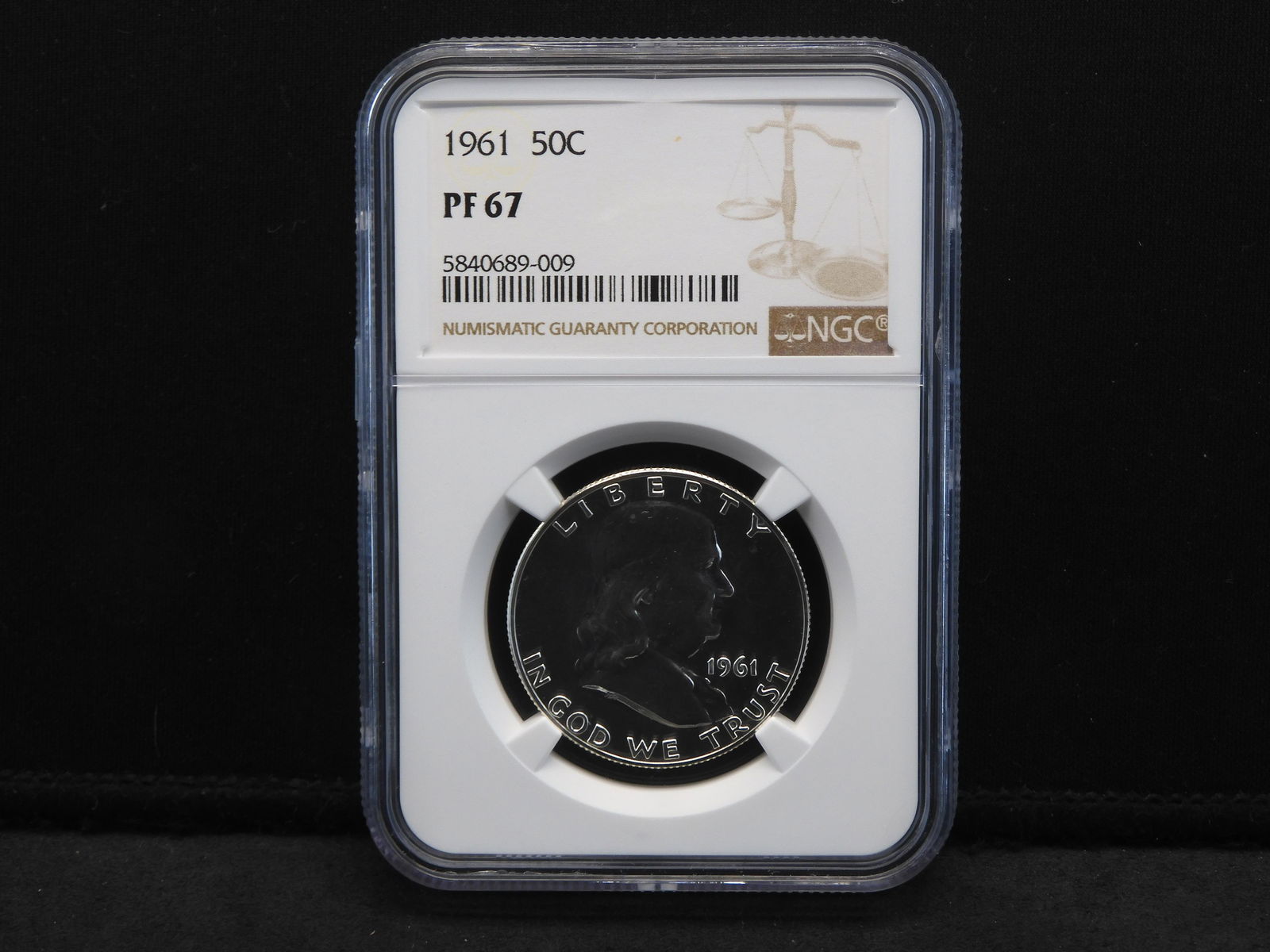 1961 NGC PF67 Franklin Silver Half Dollar (1 of 4)