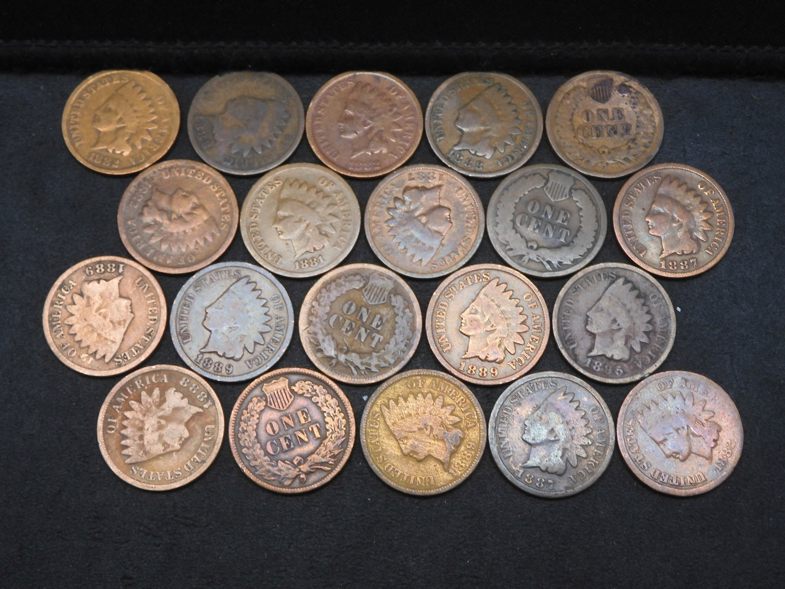 Collection of 20 - 1880'S Indian Head Cents - Good (1 of 3)