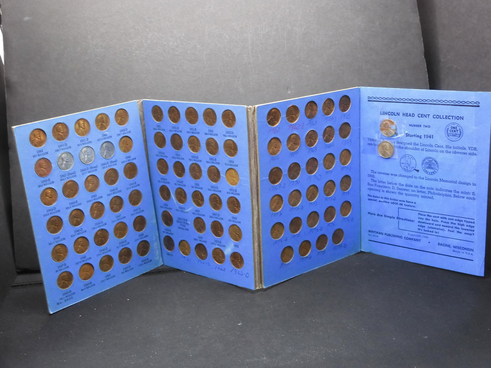 Lincoln Cent Set 1941-1978. 90 coins. (1 of 8)