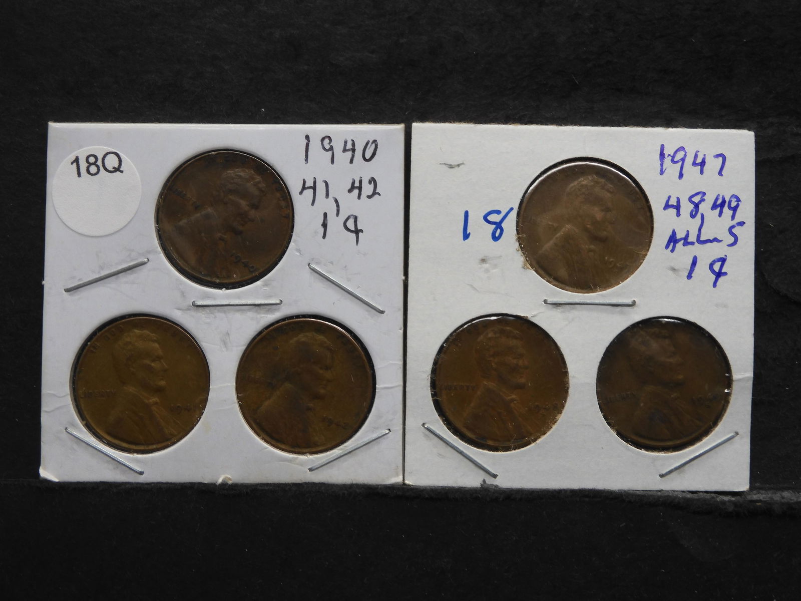 1940, 1941, 1942, 1947-S, 1948-S, 1949-S  Lincoln Wheat (1 of 5)