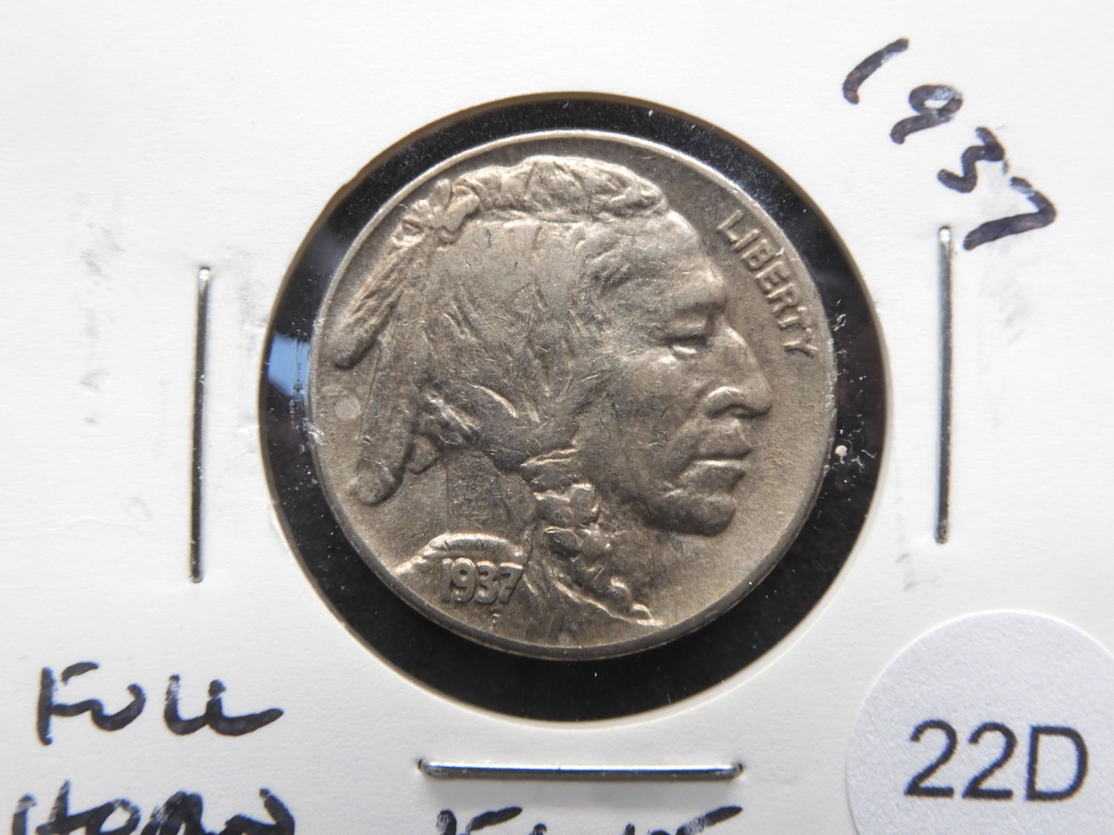 1937 Buffalo Nickel - Full Horn - Great Details! (1 of 3)