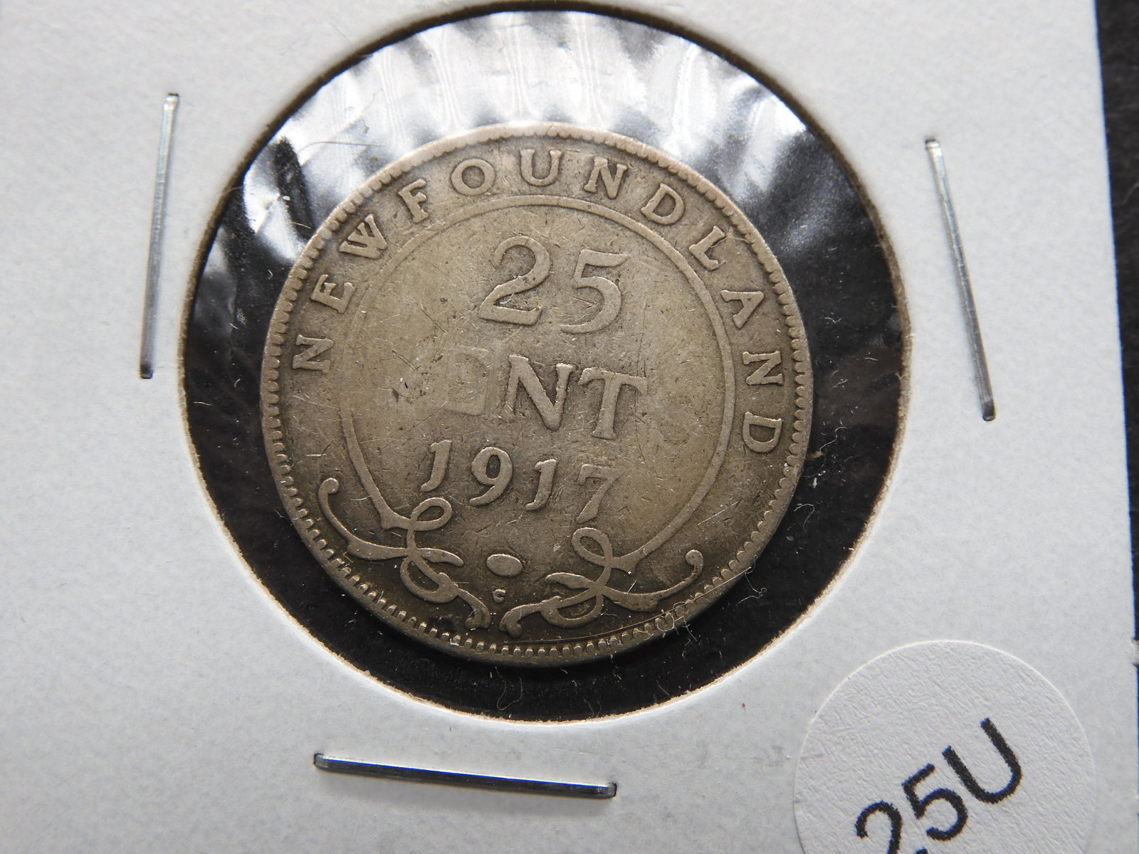 1917-C Newfoundland Silver Quarter Dollar. (1 of 3)