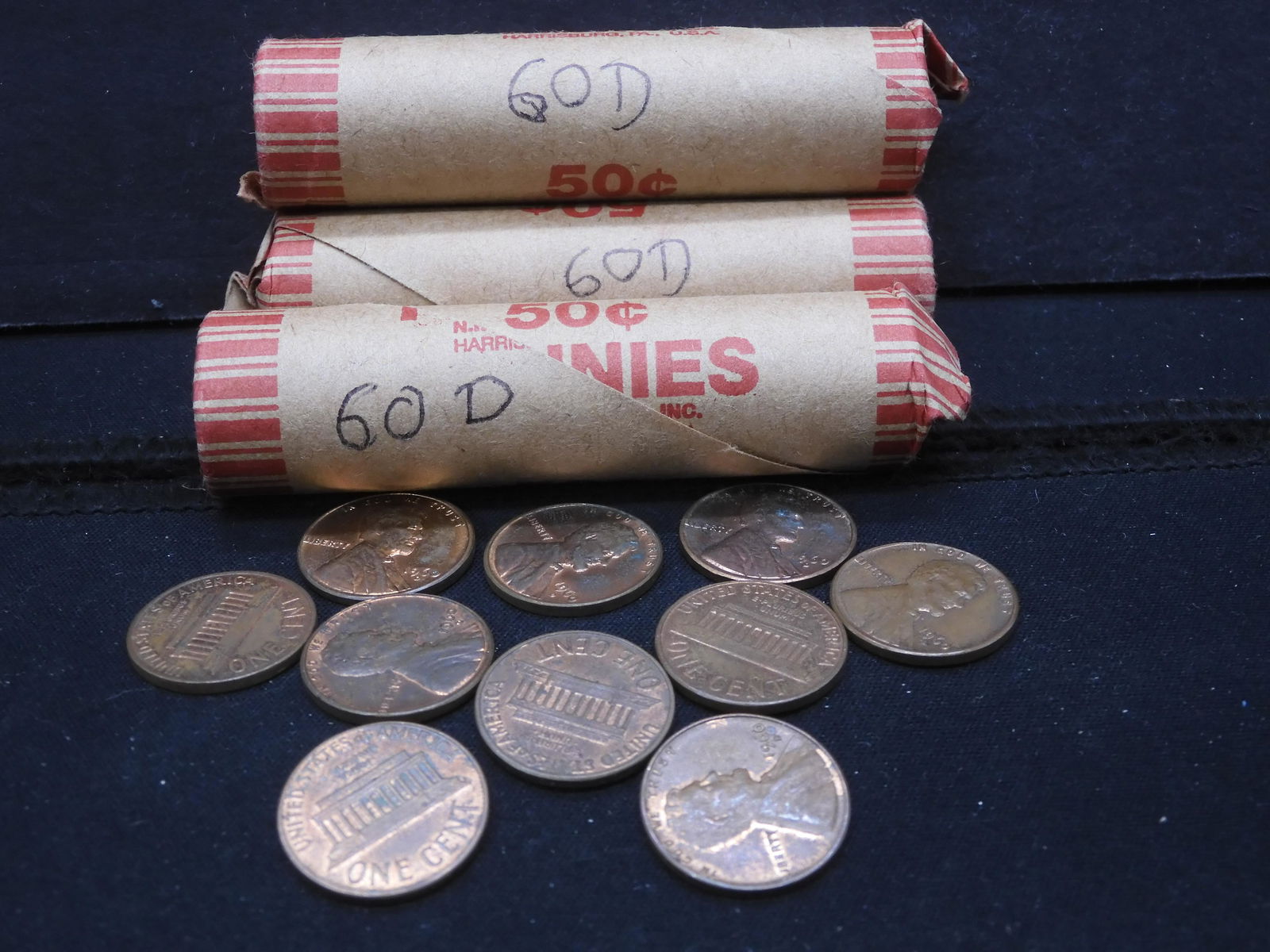 160- 1960-D Lincoln Cents un searched for Large/ Small (1 of 3)