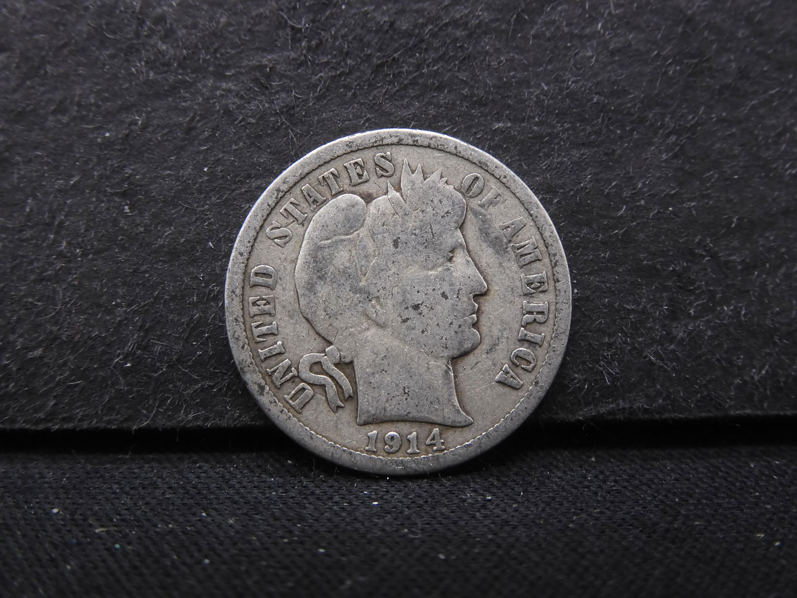 1912-D (109 YEARS OLD) SILVER/90% BARBER DIME (1 of 2)