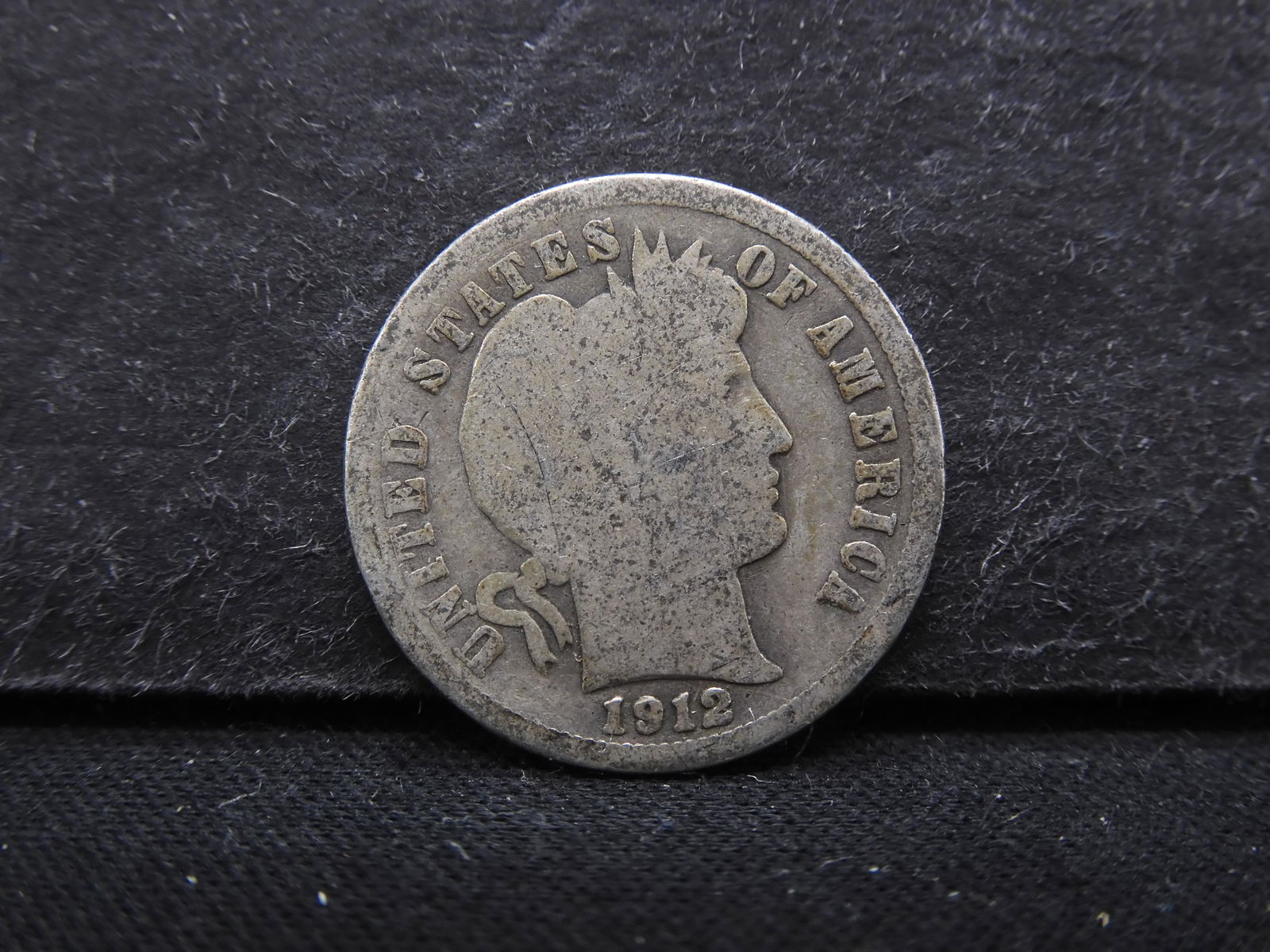 1912 BARBER SILVER/90% DIME, 109 YEARS OLD! (1 of 2)