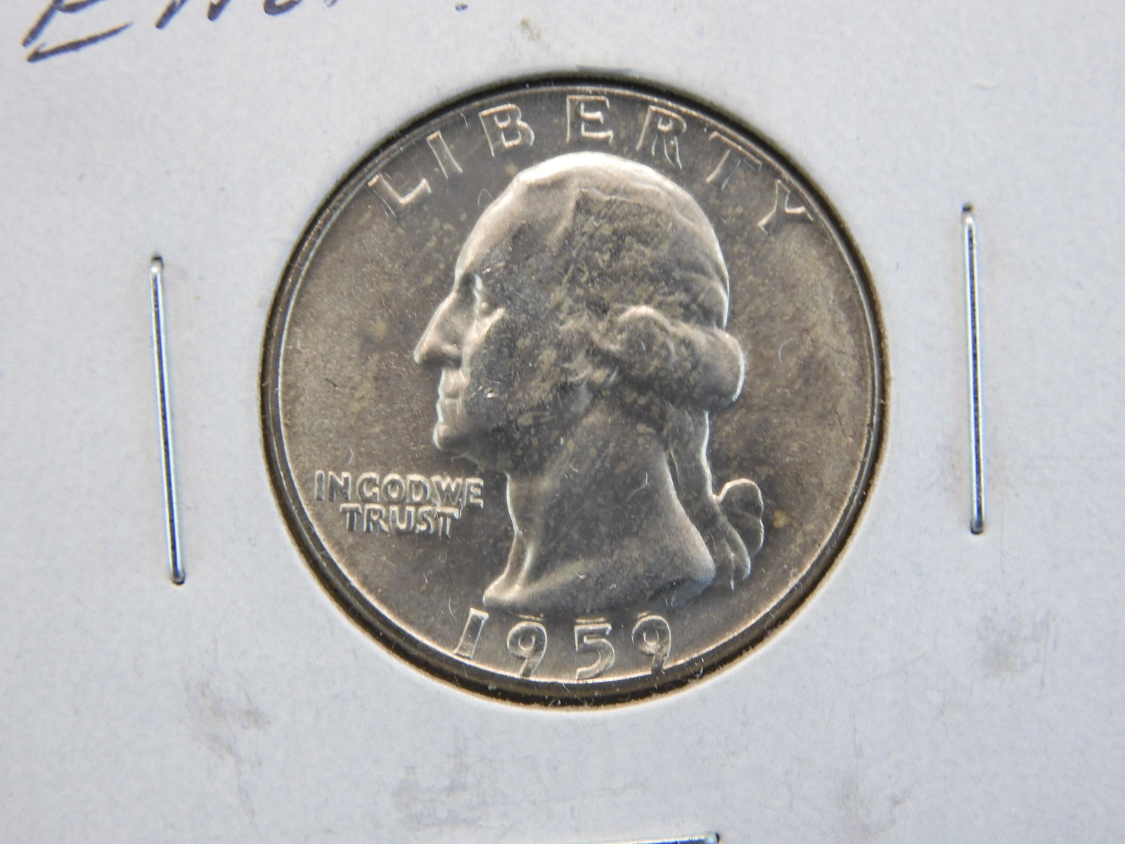 1959 Washington Silver Quarter BU (strike through (1 of 3)