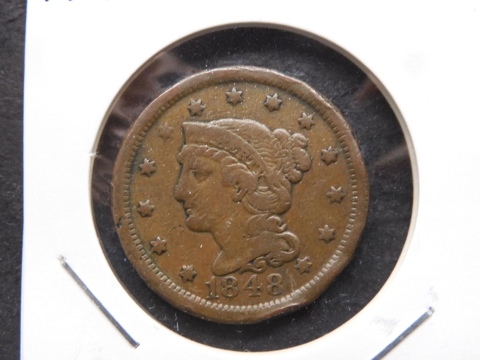 1848 Braided Head Large Cent (1 of 3)