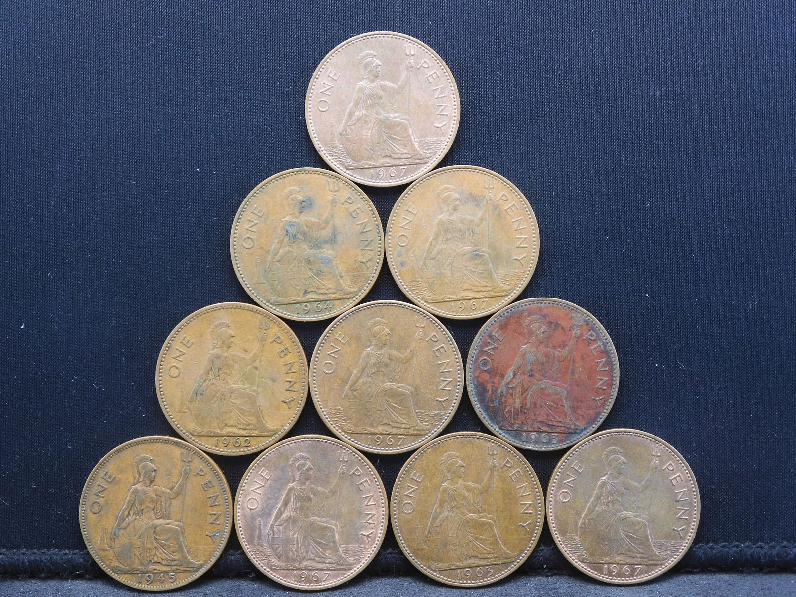 10 Great Britain Large Cents. (1 of 2)