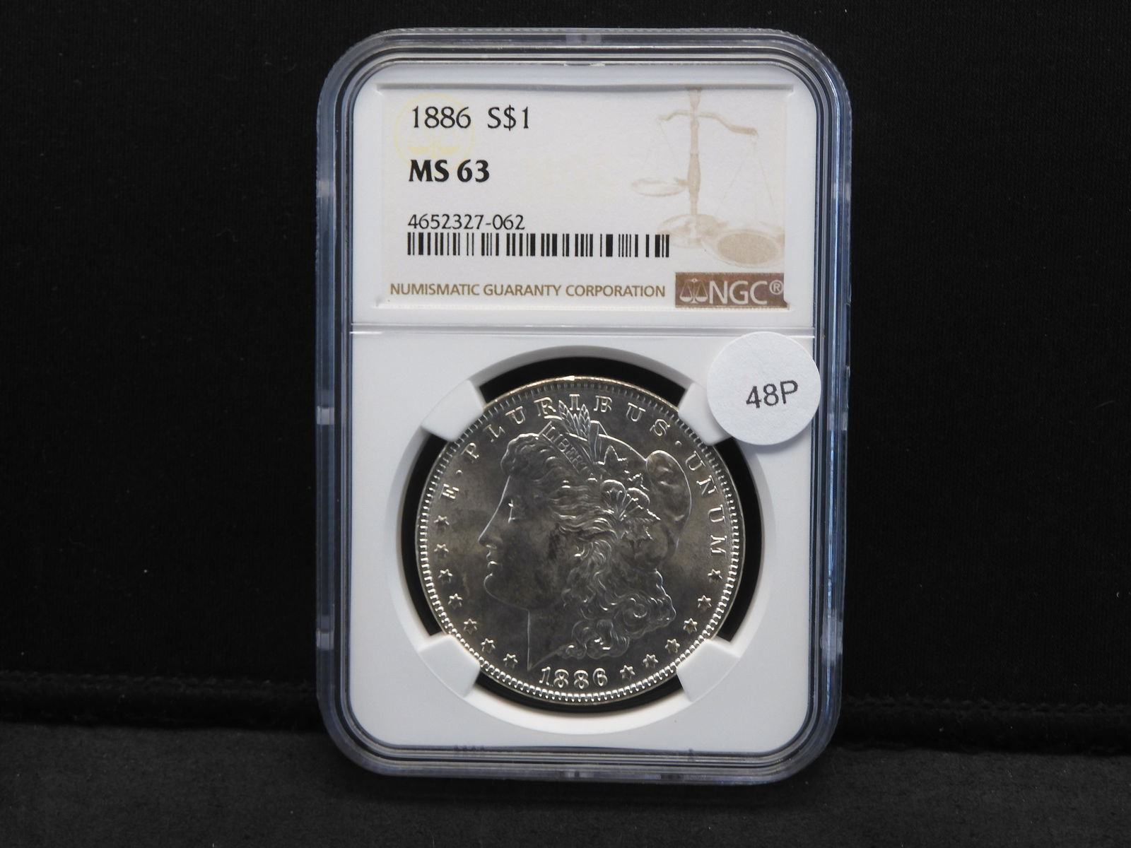1886 Silver Morgan Dollar - NGC - MS 63 (1 of 4)