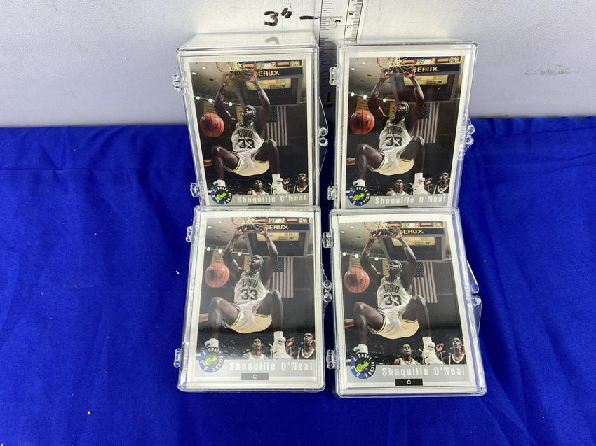 Lot of (4) 1992 Classic Draft Complete Sets - Shaq RC's (1 of 2)
