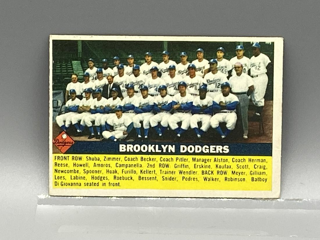 1956 Topps Dodgers #166 Jackie Robinson, Snider, (1 of 3)