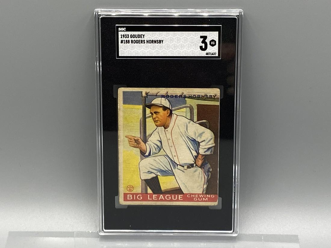 1933 Goudey Rogers Hornsby #188 SGC 3 HOF (1 of 2)