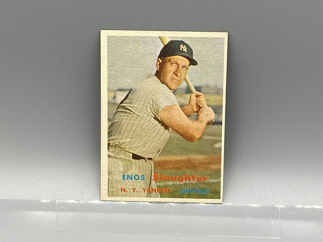 1957 Topps Enos Slaughter #215 HOF (1 of 2)