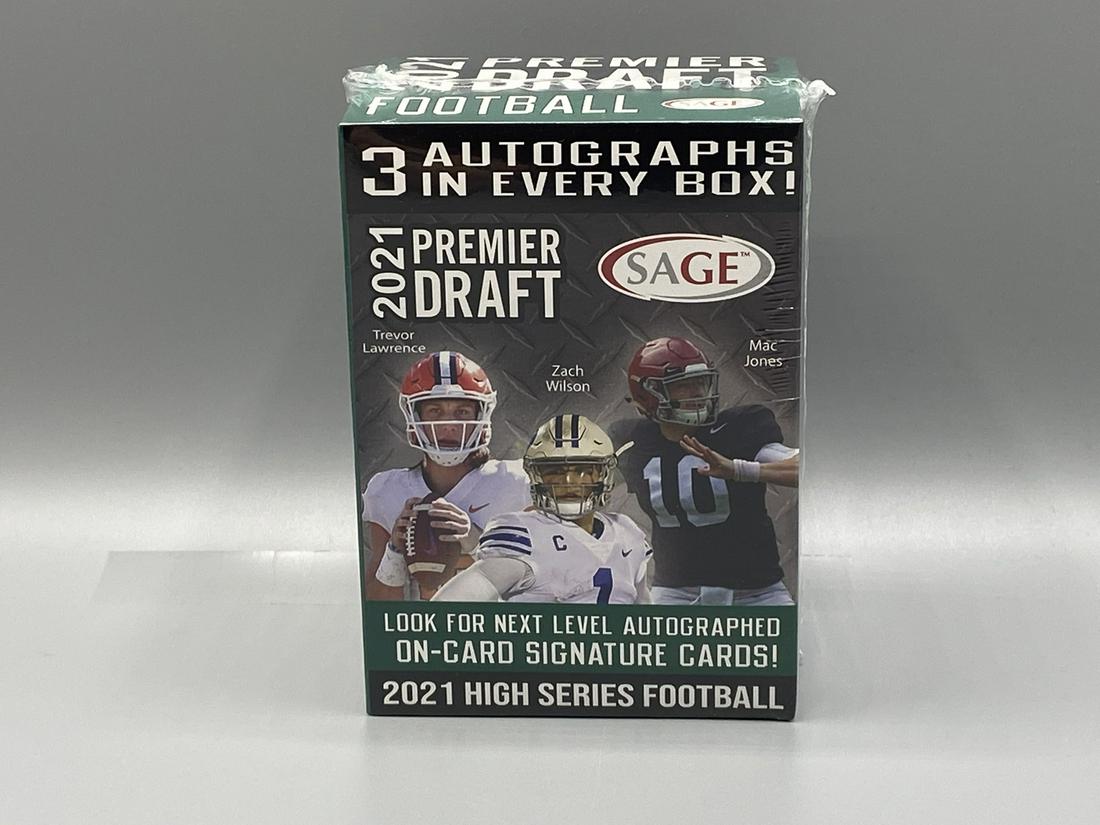 2021 Sage Football Sealed Blaster Box - 3 Autographs (1 of 2)