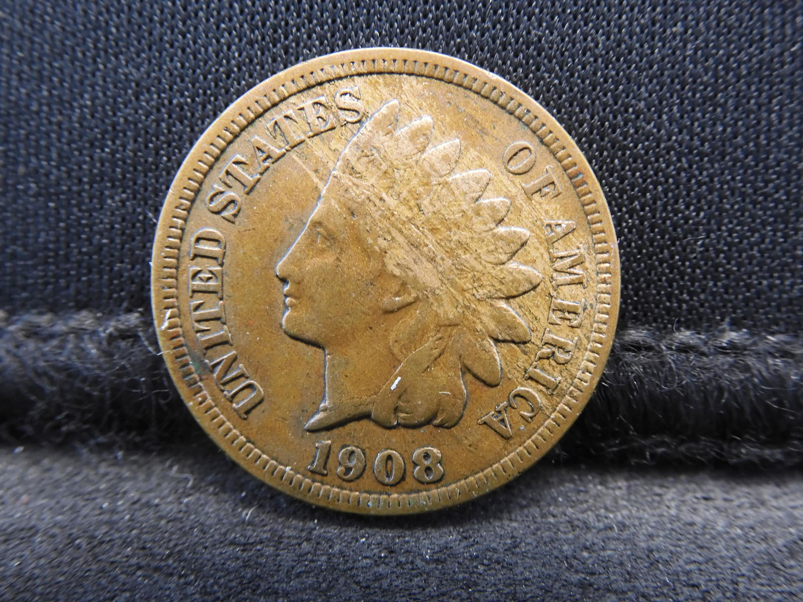 1908-S Indian Head Cent - Key Date!  VF+ Wood Grain (1 of 2)