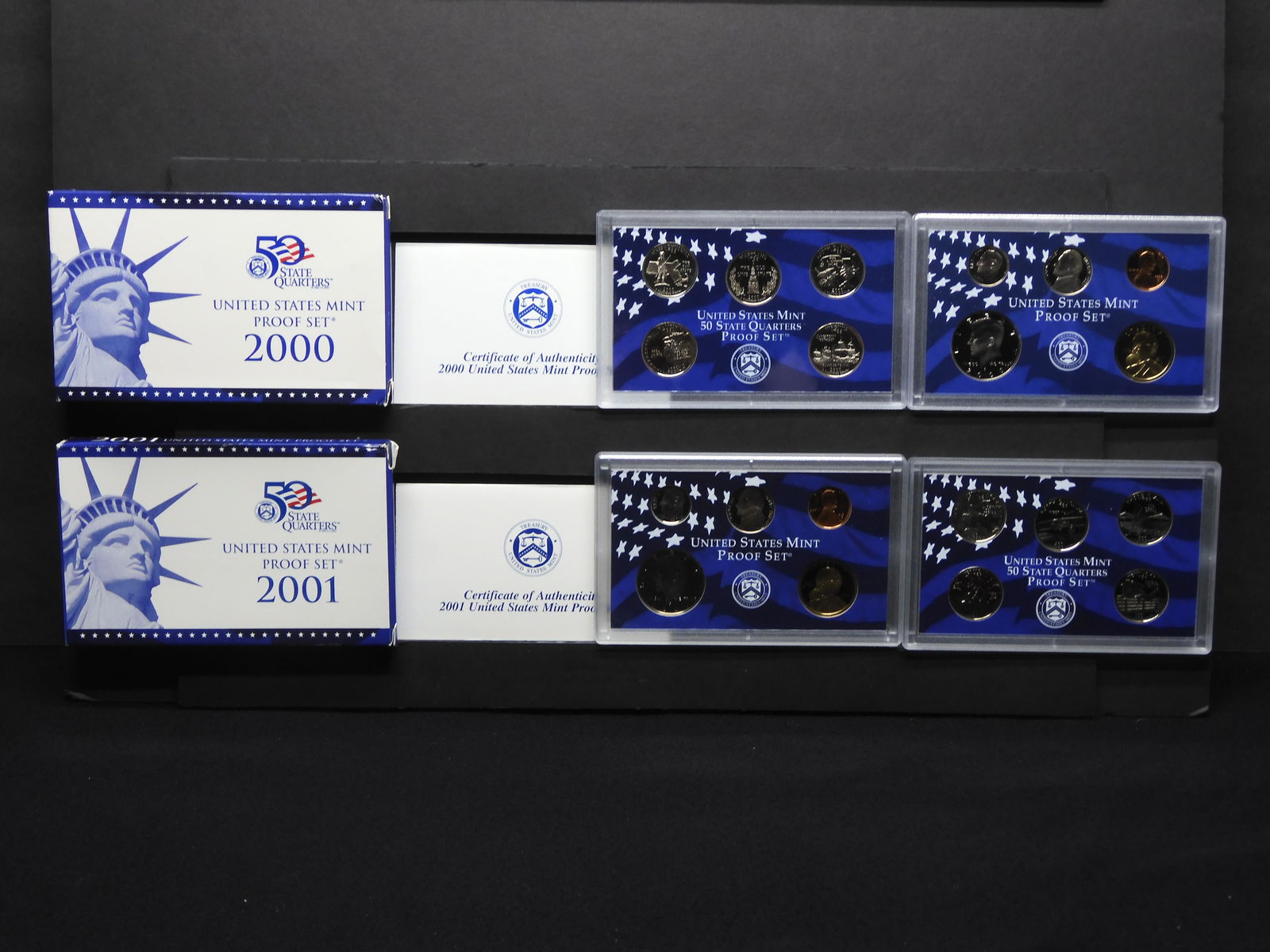 2000-S & 2001-S U.S. Mint Proof Sets OGP (1 of 13)