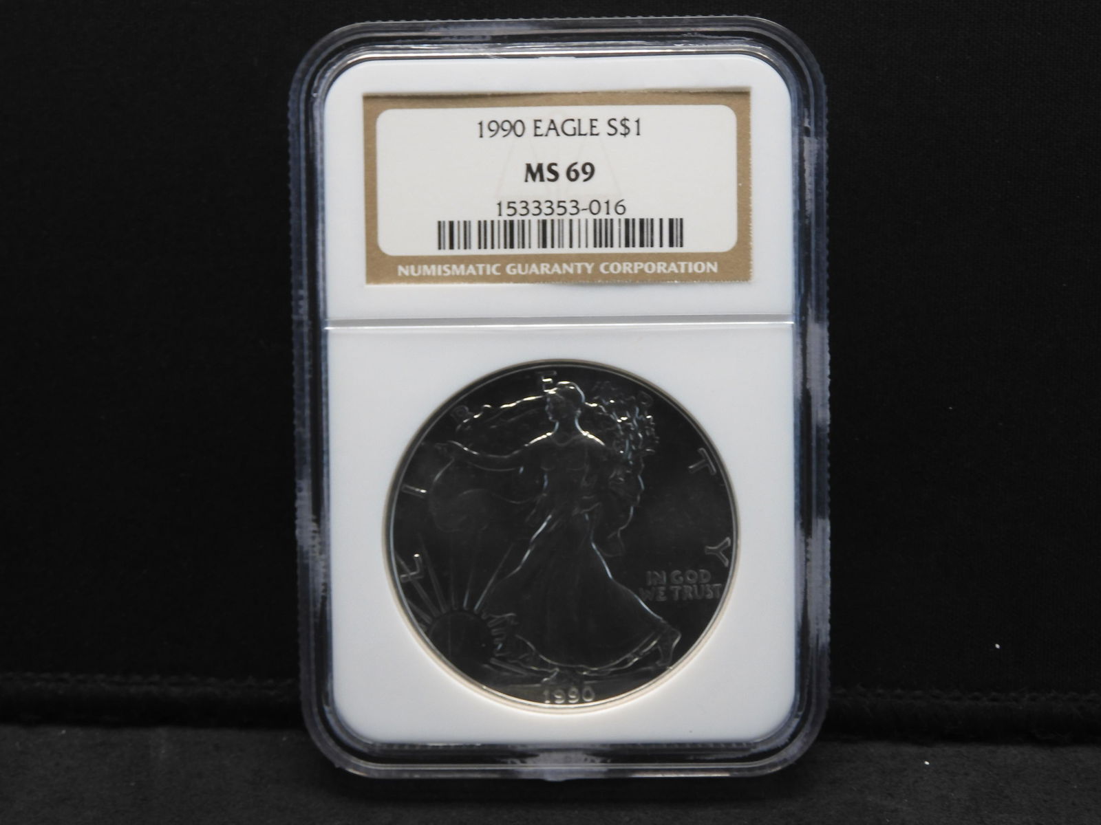 1990 NGC MS69 American Silver Eagle - Almost Perfect (1 of 4)