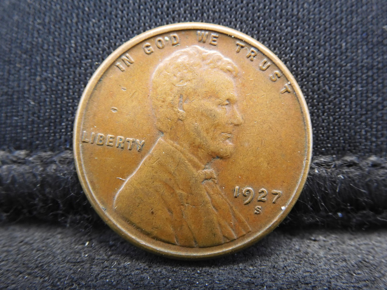 1927-S Lincoln Wheat Cent - XF Cond (1 of 2)