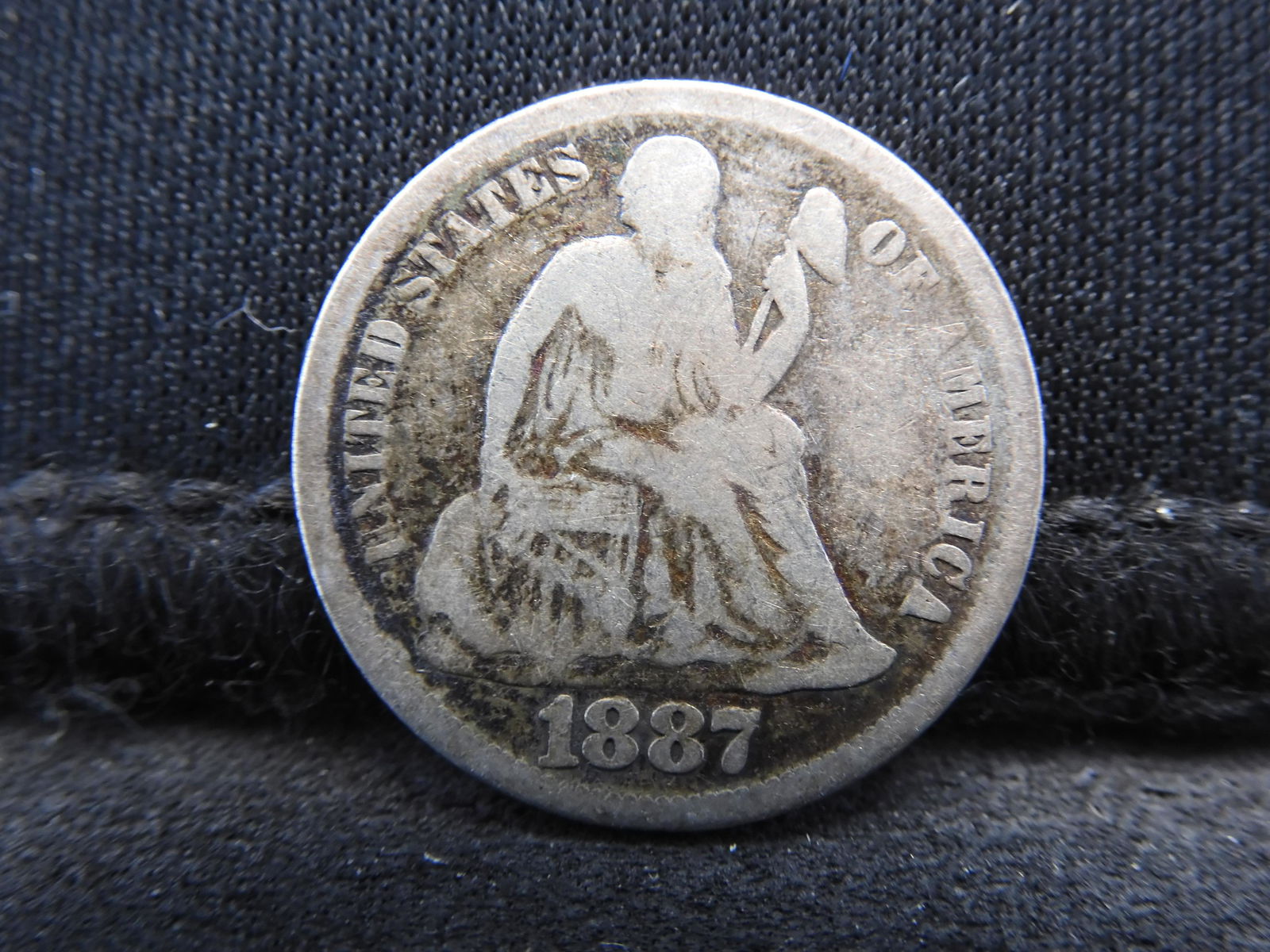 1887 Seated Liberty Silver Dime - Nice Type Coin! (1 of 2)