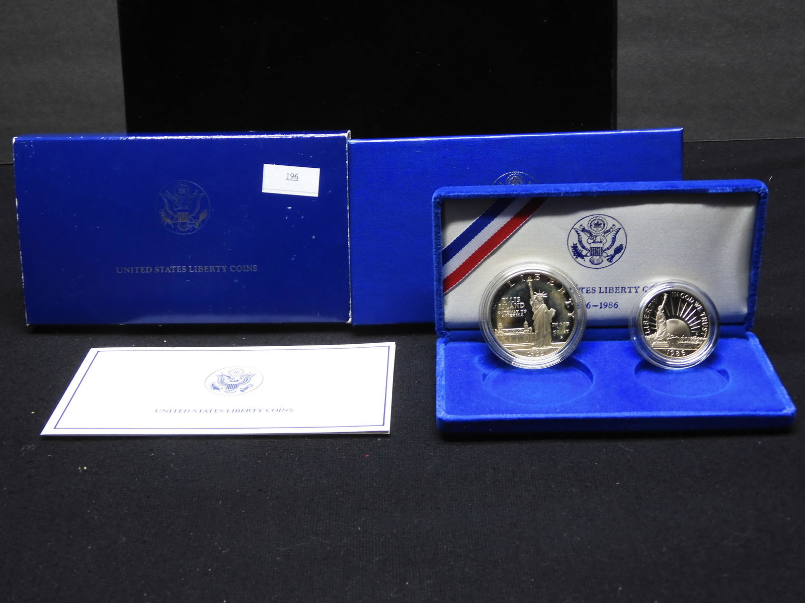 1986-S U.S. Statue of Liberty Proof 2 Coin Set OGP (1 of 5)