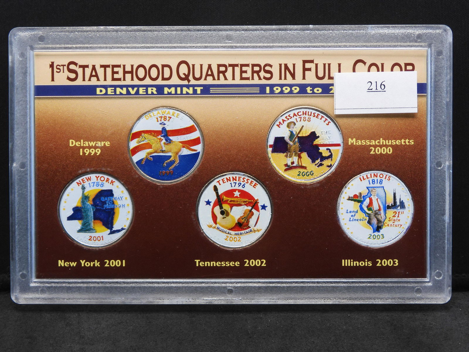 First Statehood Quarters in Full Color - 1999-2003 - (1 of 2)