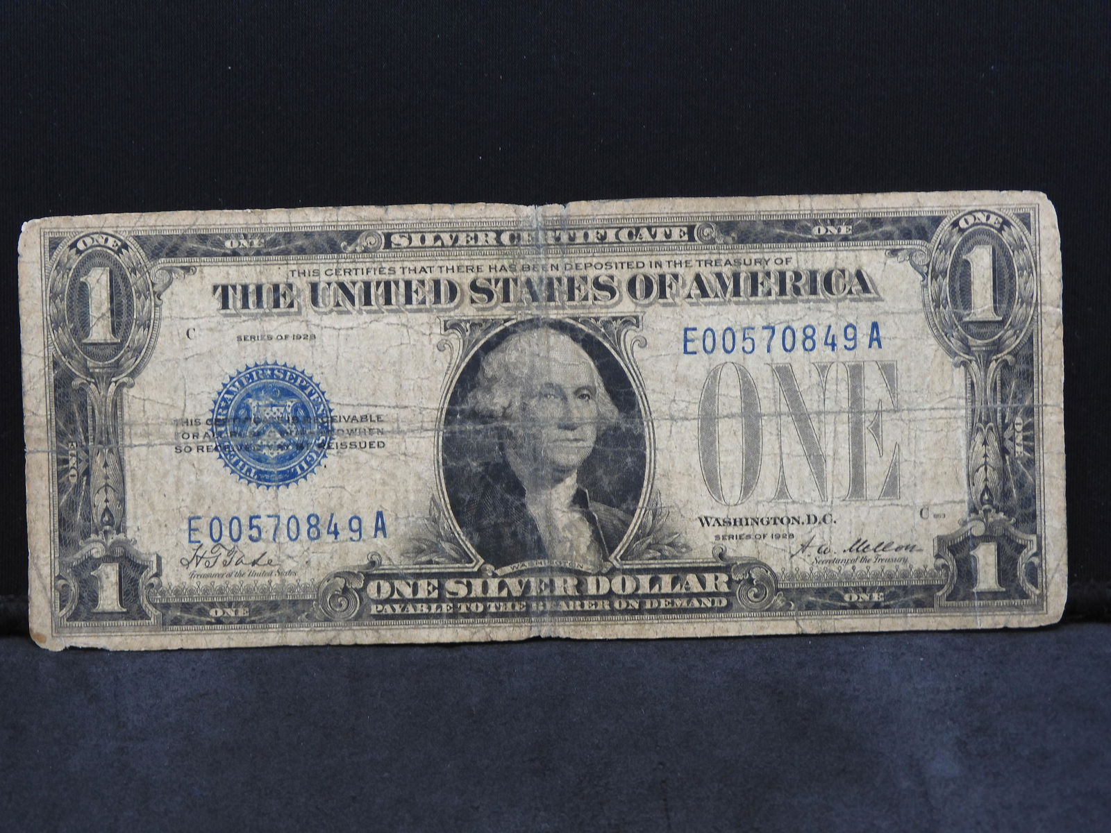 Series 1928 U.S. $1.00 Silver Certificate Note w/ Funny (1 of 3)
