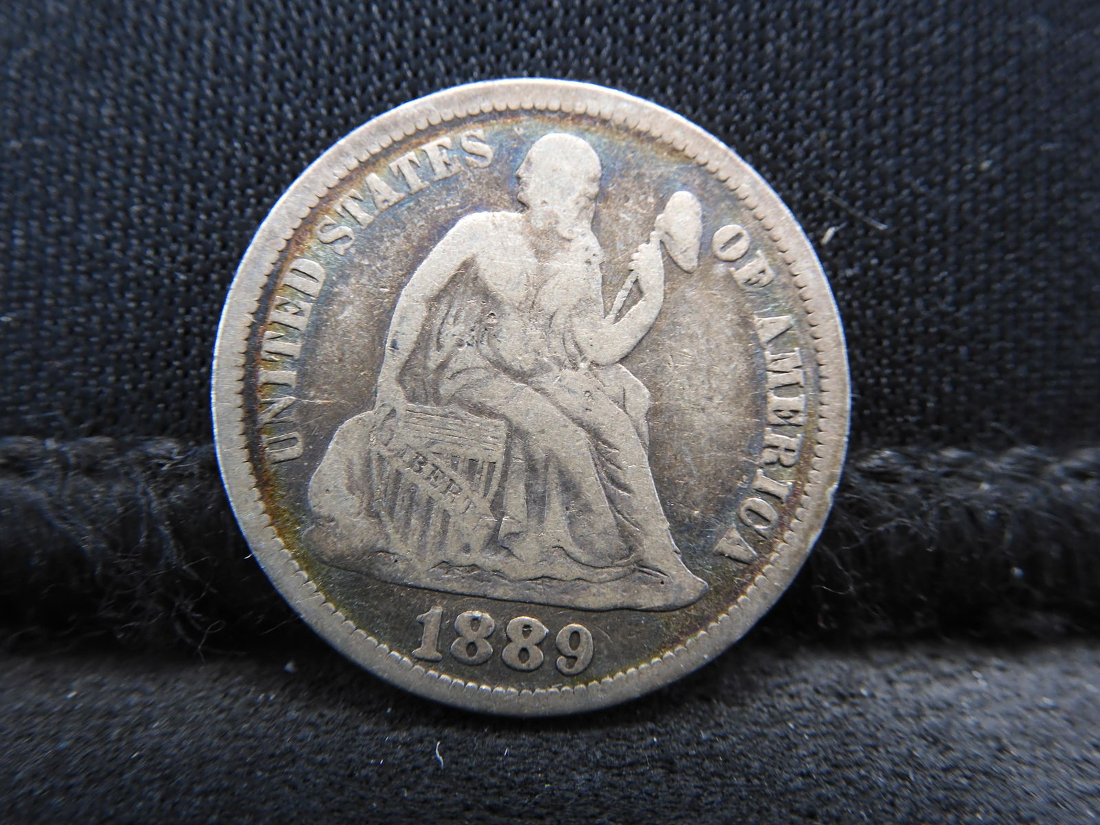 1889 Seated Liberty Silver Dime - Full Liberty! (1 of 2)
