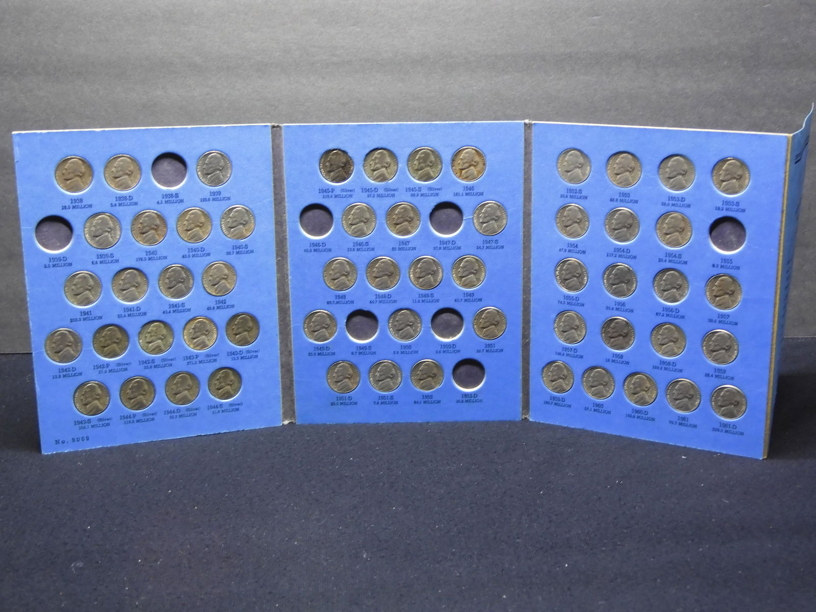 Whitman Album #9009 Partial Collection Jefferson (1 of 8)