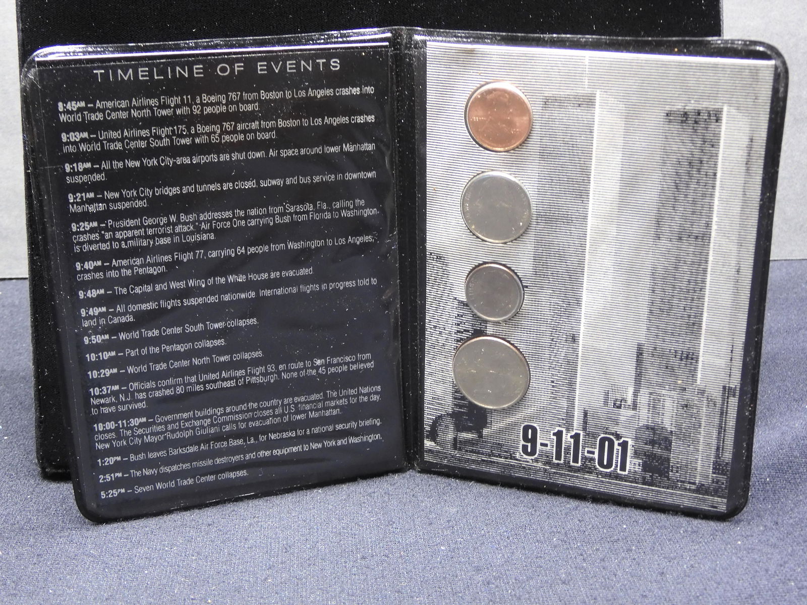 A Day to Remember September 11, 2001 - 4 Coin Set w/ (1 of 5)