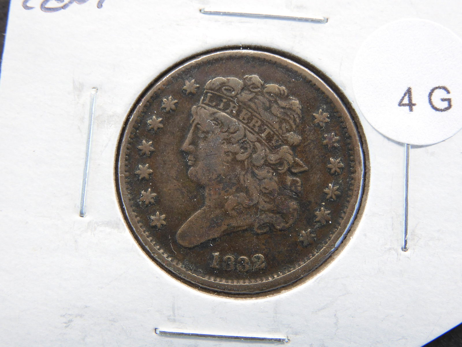 1832 Half Cent.  VF. (1 of 3)