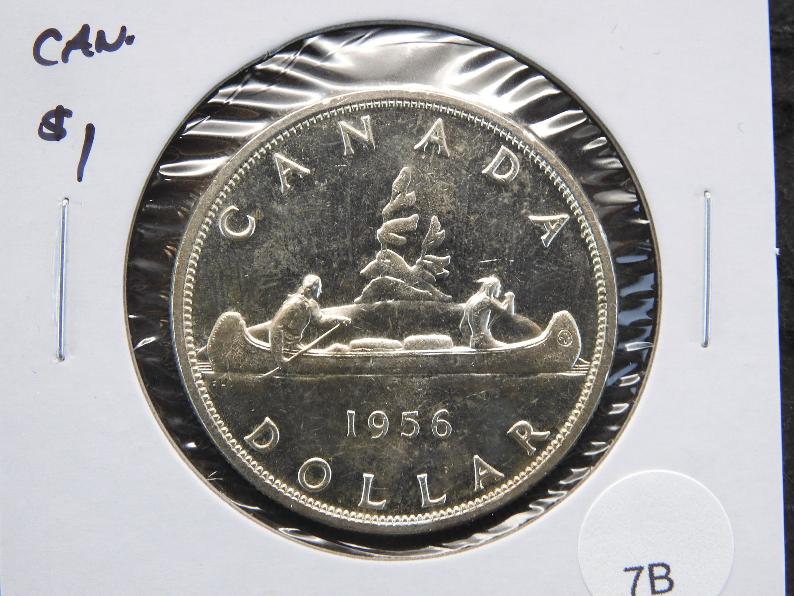 1956 Canada $1.  AU+. (1 of 3)